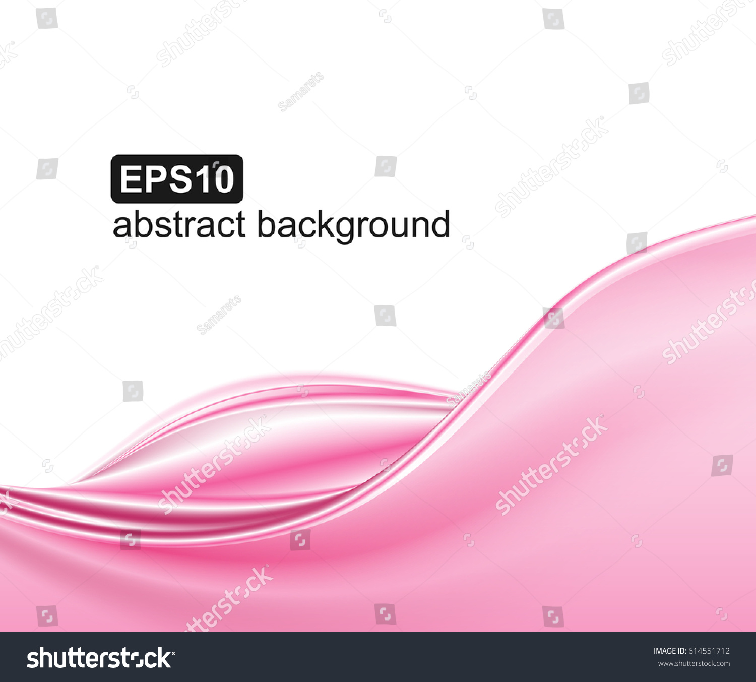 Abstract Pink Waves Background Vector Illustration Stock Vector