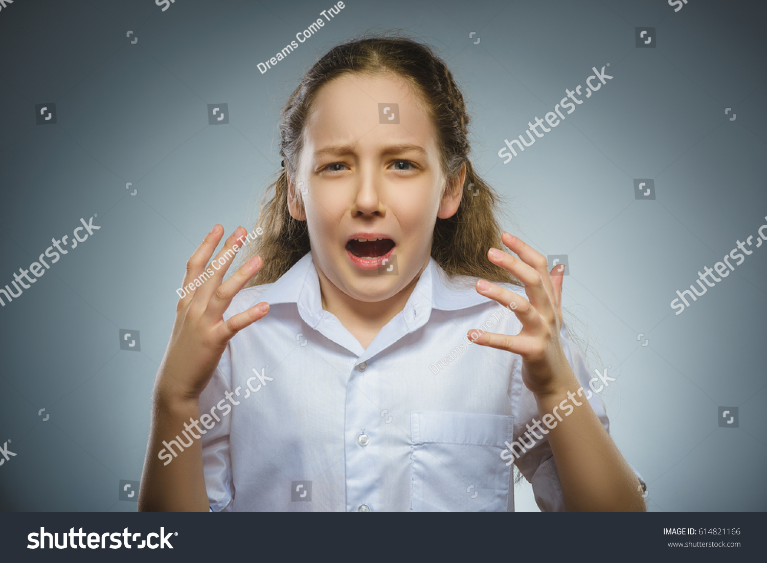 Closeup Sad Girl Worried Stressed Face Stock Photo 614821166 | Shutterstock