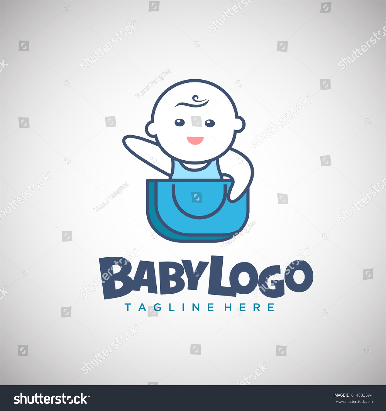 Cute Baby Logo Vector Template Baby Stock Vector (Royalty Free ...