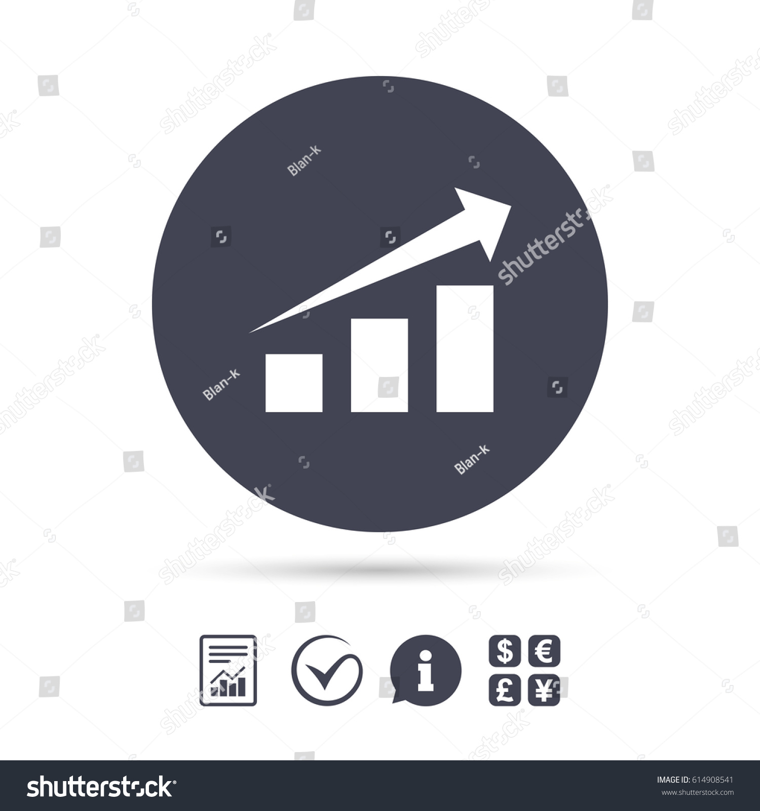 Chart Arrow Sign Icon Success Diagram Stock Vector (Royalty Free ...