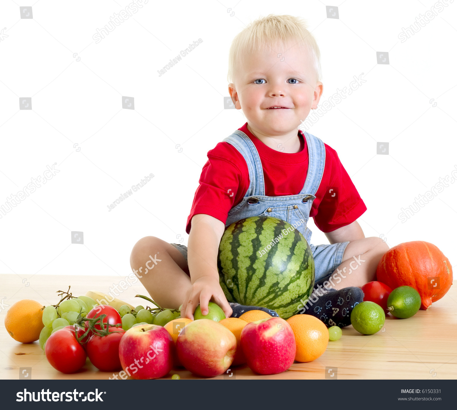 Дети с фруктами и овощами иллюстрации