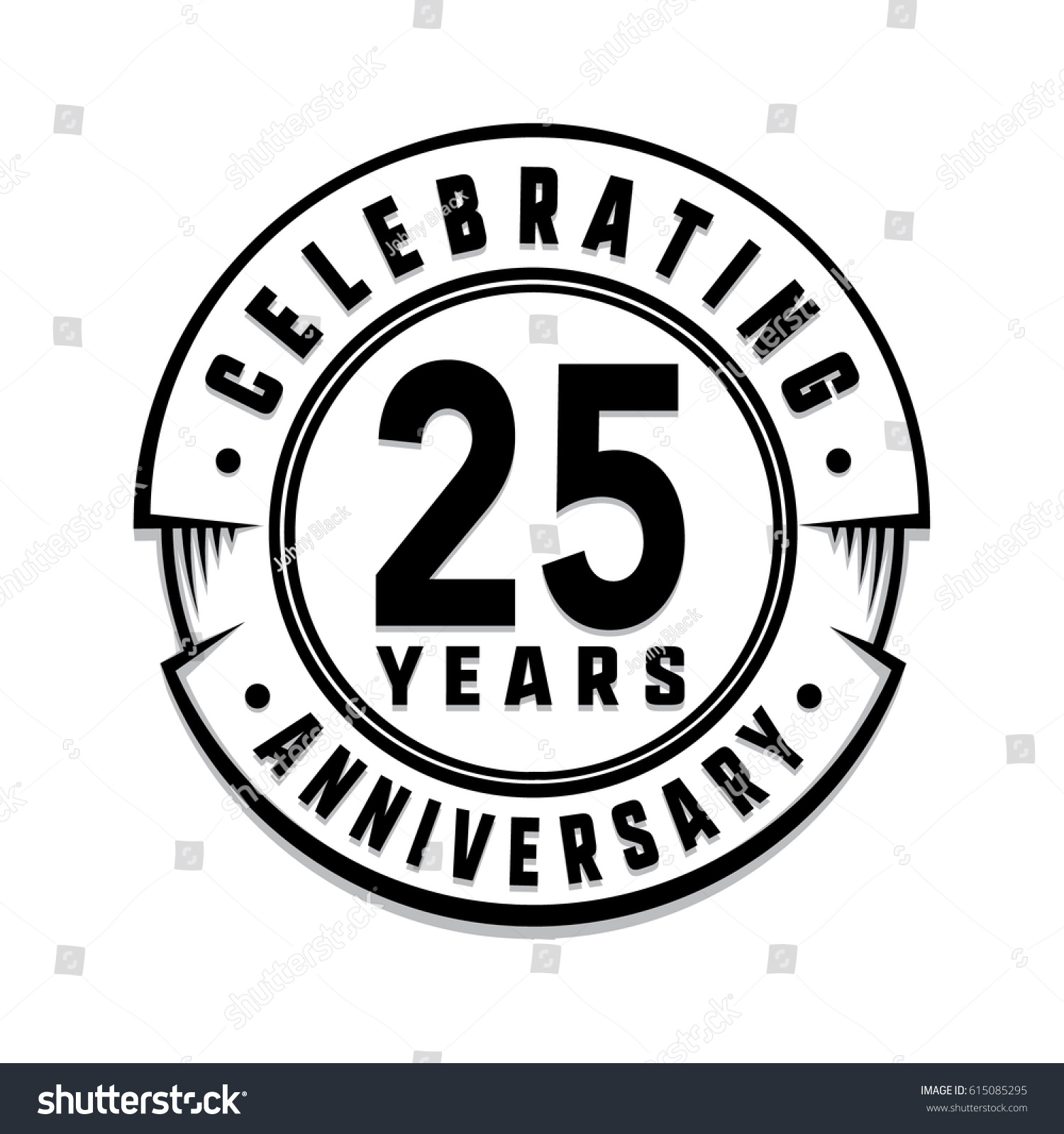 25 Years Anniversary Logo Template Vector Stock Vector (Royalty Free ...