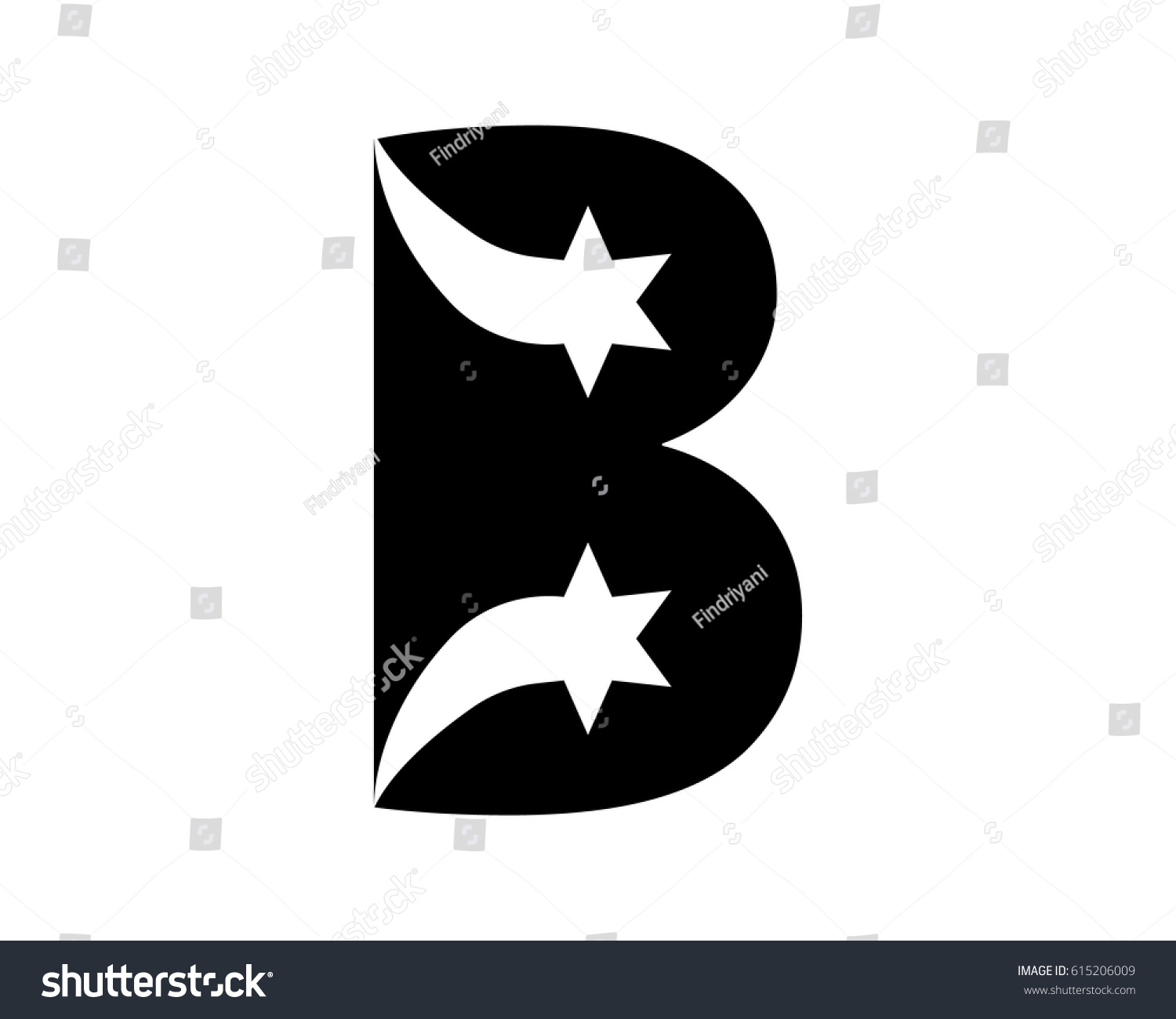 B Letter Star Logo Stock Vector (Royalty Free) 615206009 | Shutterstock