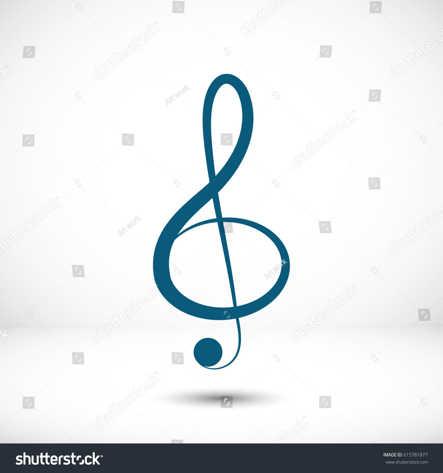 Treble Clef Icon Stock Vector (Royalty Free) 615781877 | Shutterstock