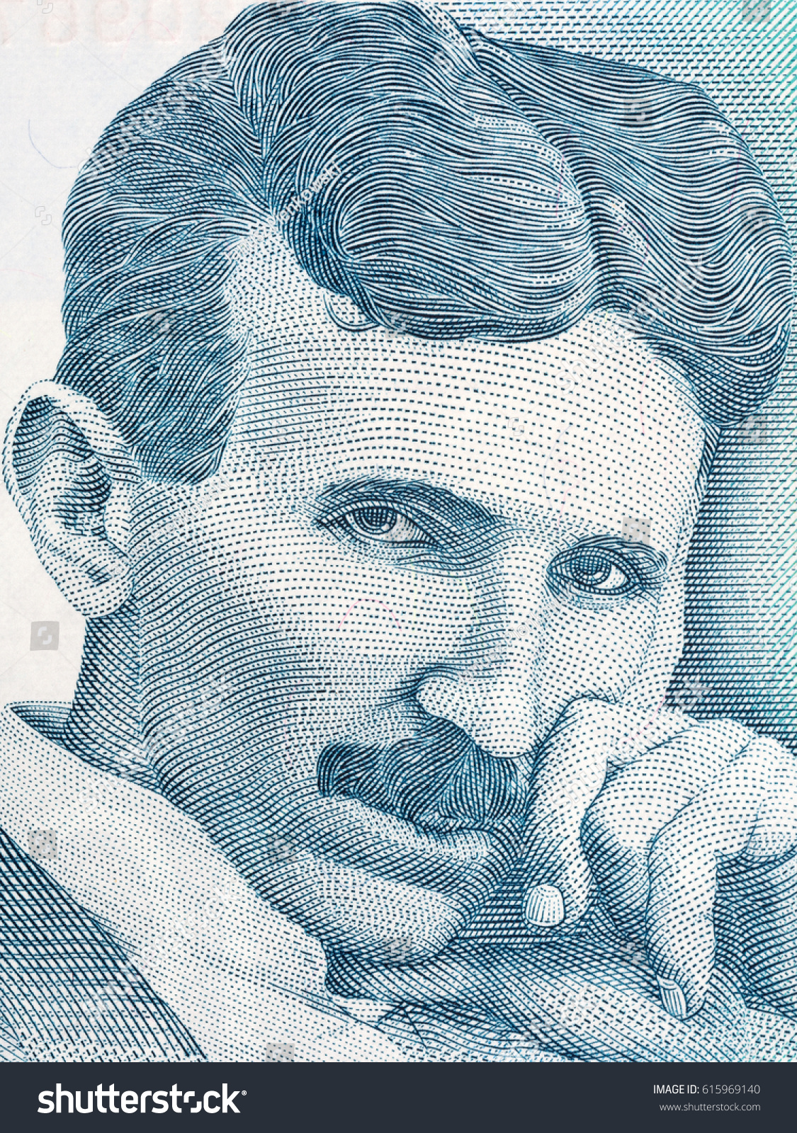 Nikola Tesla Portrait Serbian Money Stock Photo 615969140 | Shutterstock