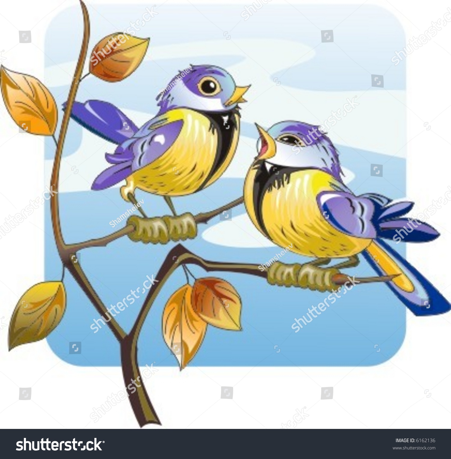Весенние птички мультяшные