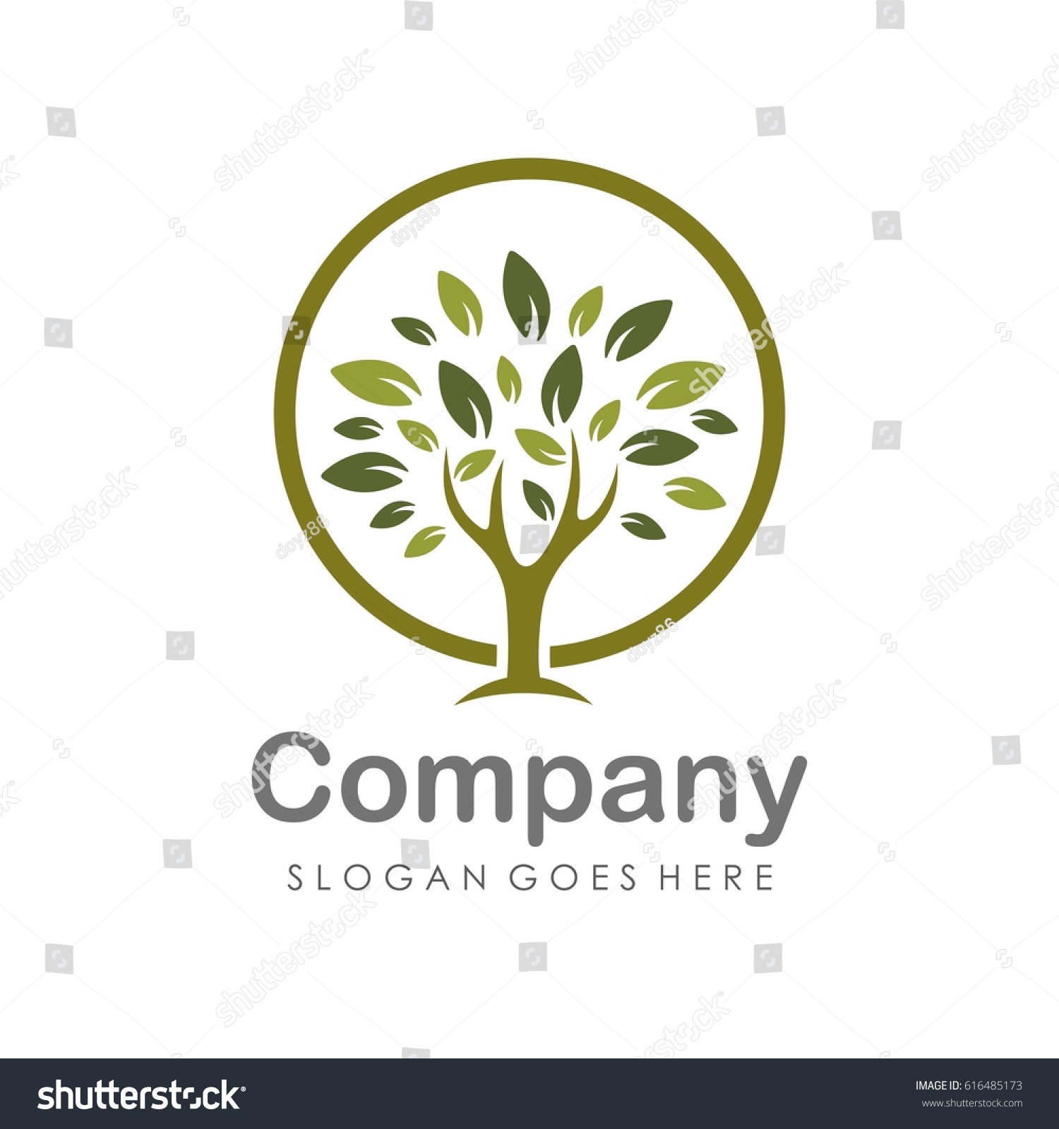 Creative Unique Tree Logo Vector Stock Vector (Royalty Free) 616485173 ...