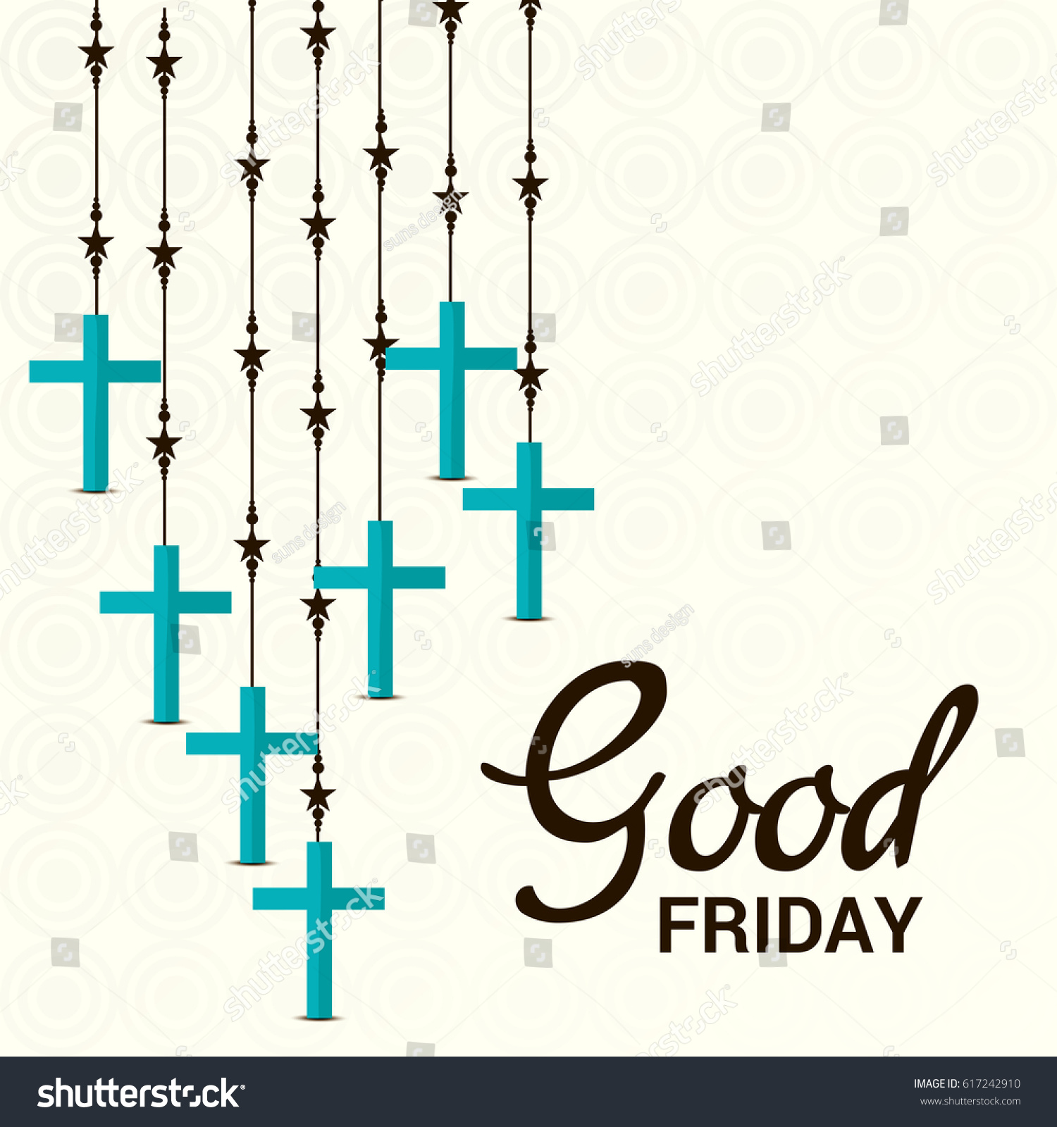 Vector Illustration Banner Good Friday Cross Stock Vector (Royalty Free ...