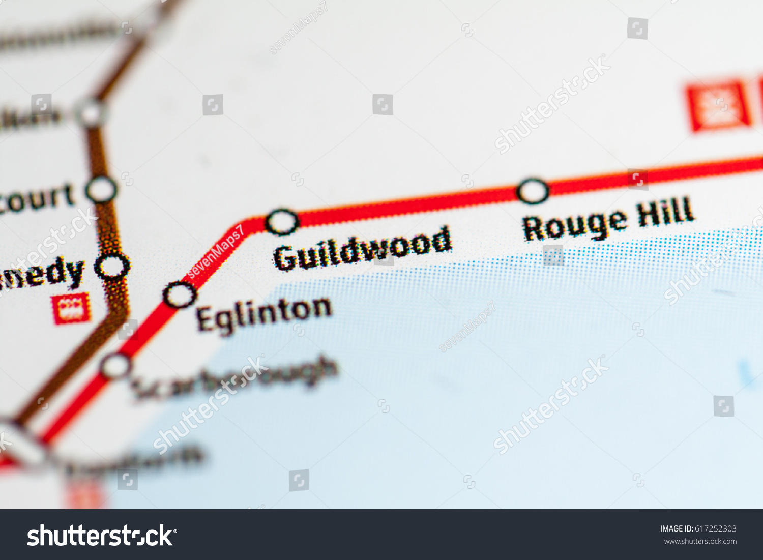 Guildwood Station Toronto Metro Map Stock Photo 617252303 | Shutterstock