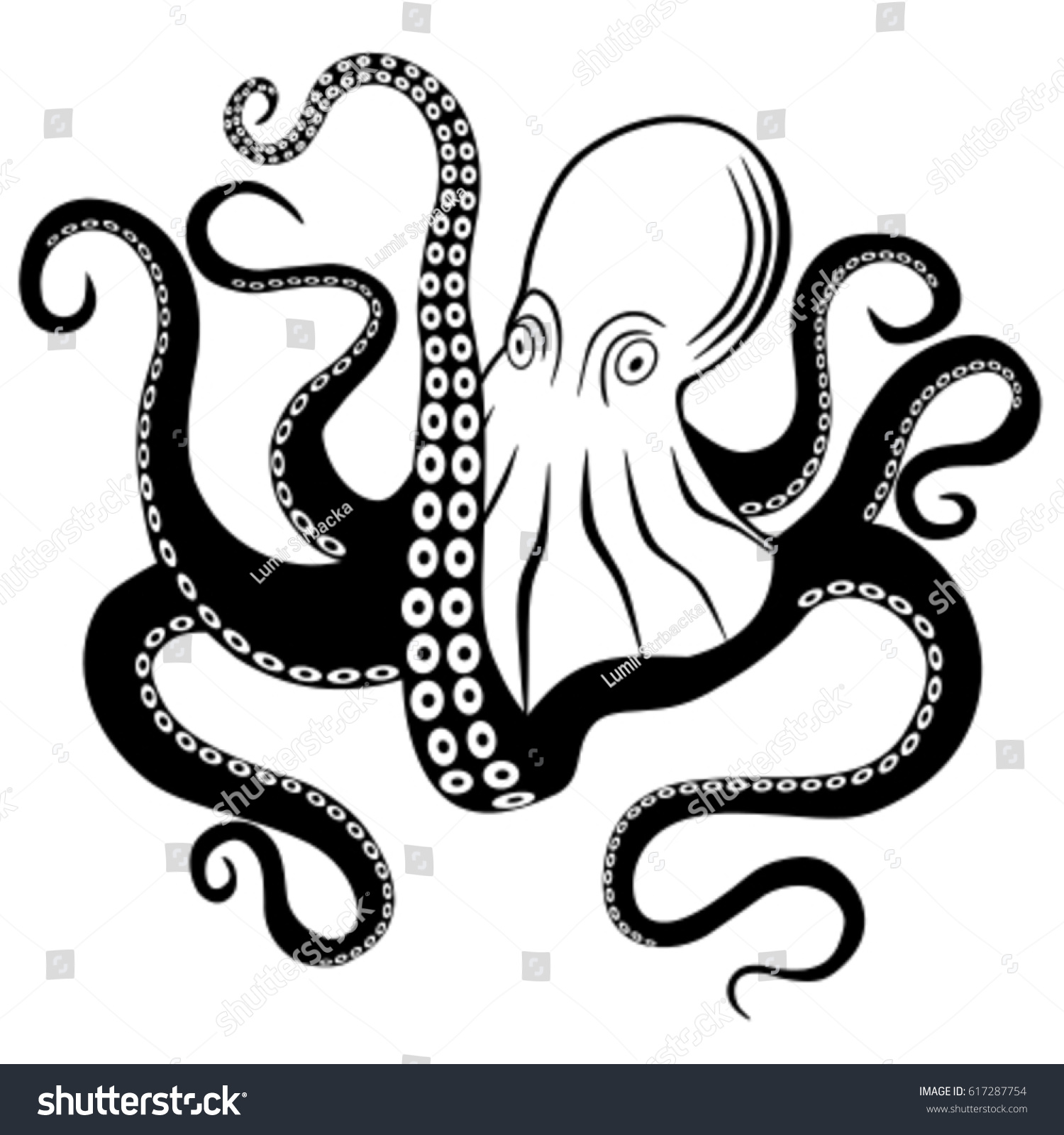 Octopus Vector Stock Vector (Royalty Free) 617287754 | Shutterstock