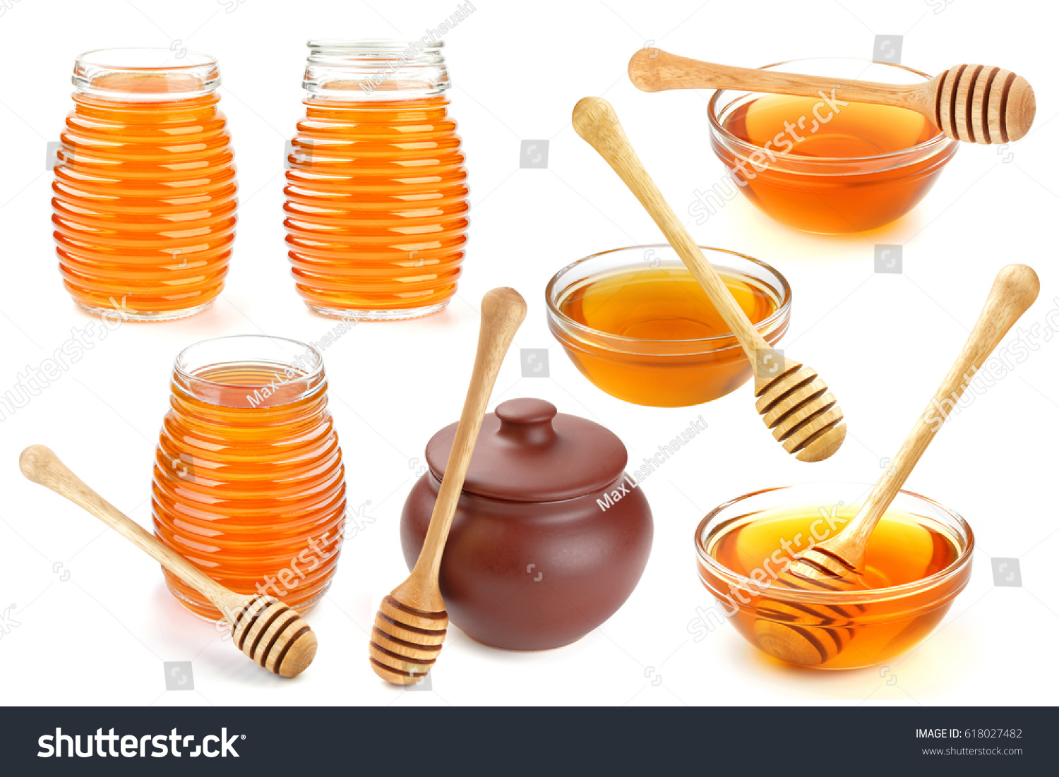 Isolated Honey Glass Bowl Pot Honey Stock Photo 618027482 Shutterstock