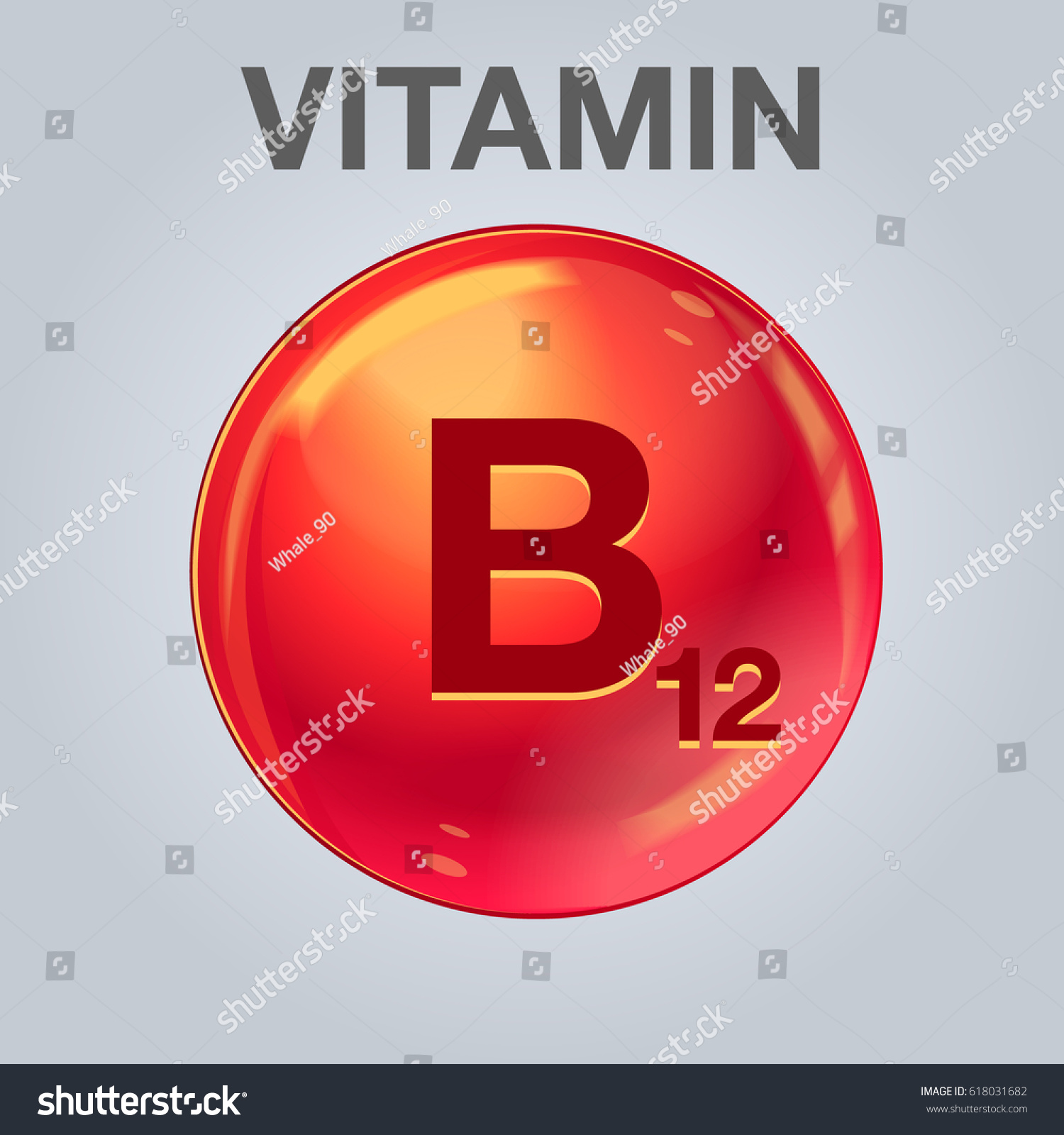 Vitamin B12 Icon Vitamin Drop Pill Stock Vector (Royalty Free ...