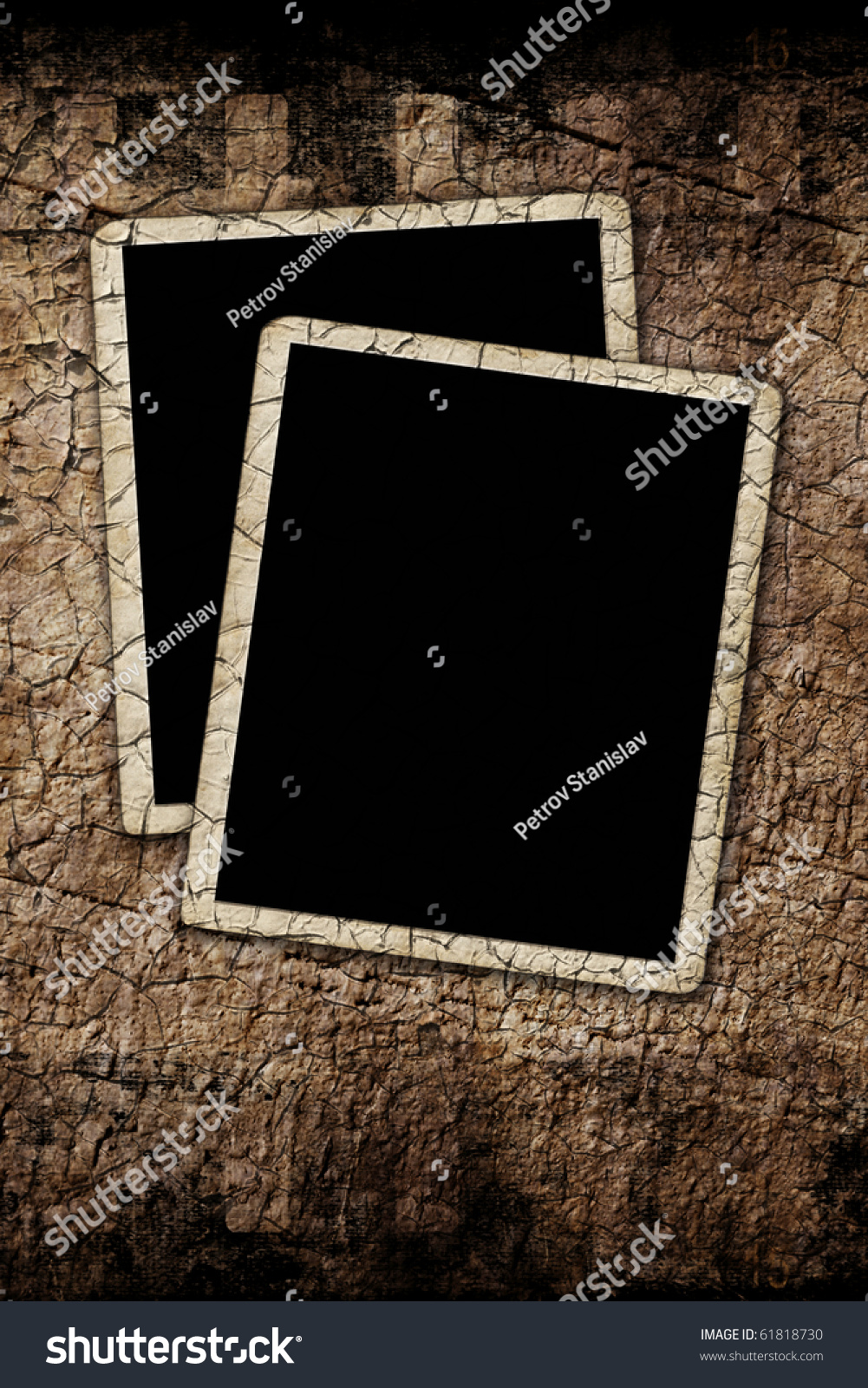 Blank Photo Frames On Wallpaper Stock Photo 61818730 | Shutterstock