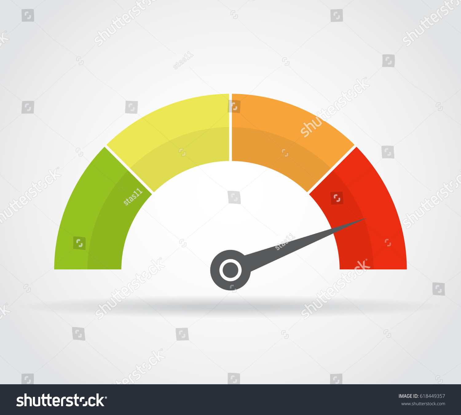 Speedometer Icon Colorful Infographic Gauge Element Stock Vector ...