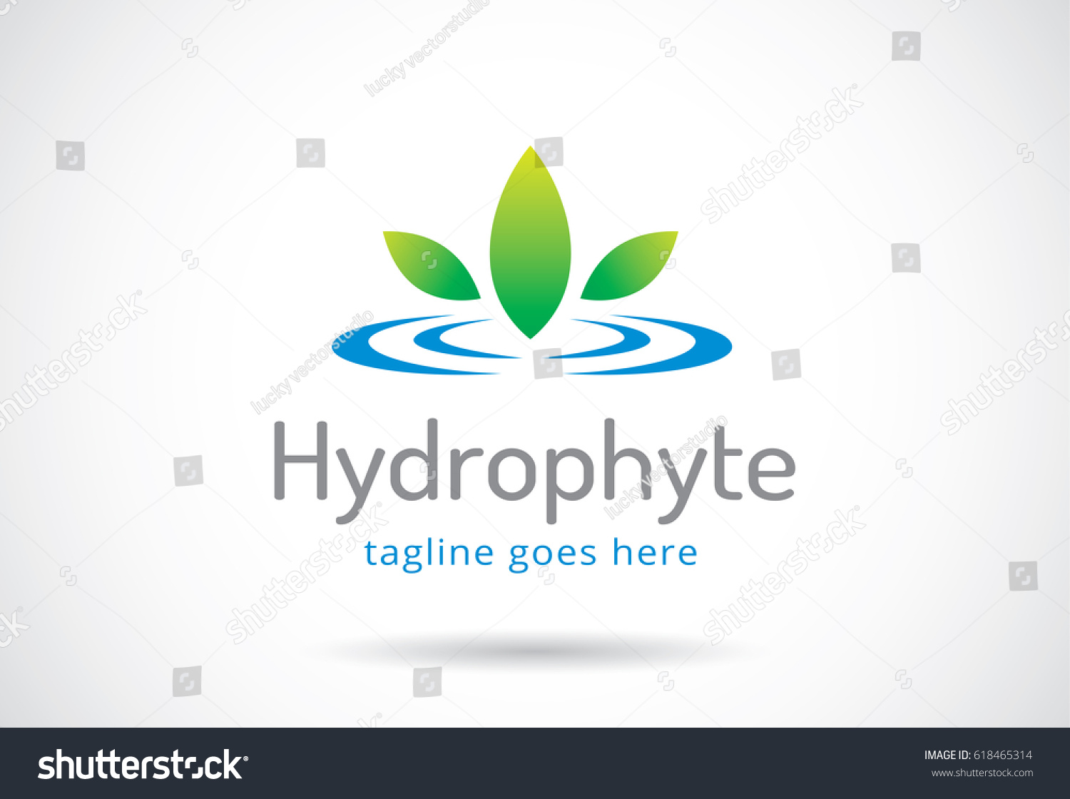 Water Plant Logo Template Design Vector Stock Vector (Royalty Free ...