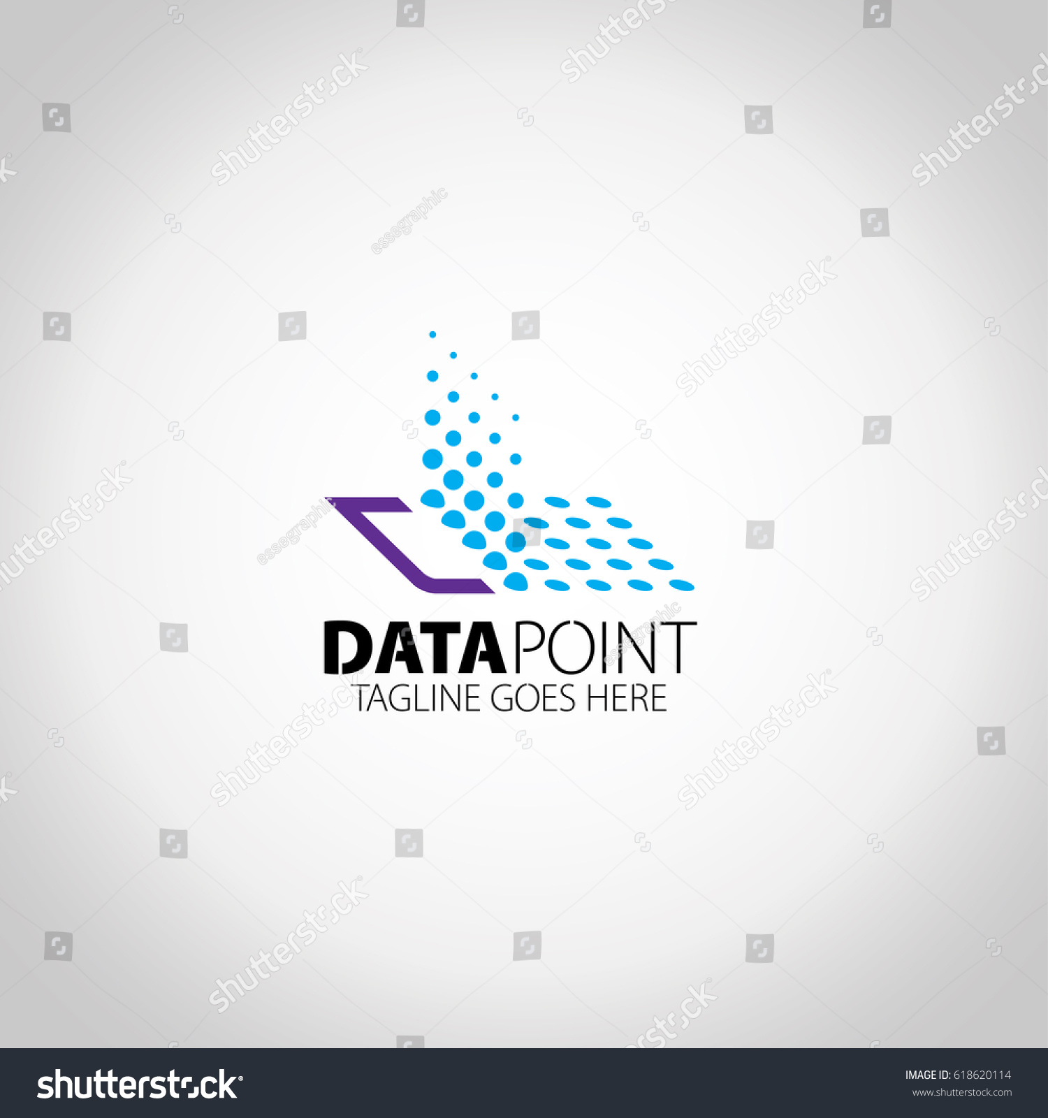 Data Point Logo Stock Vector Royalty Free 618620114 Shutterstock