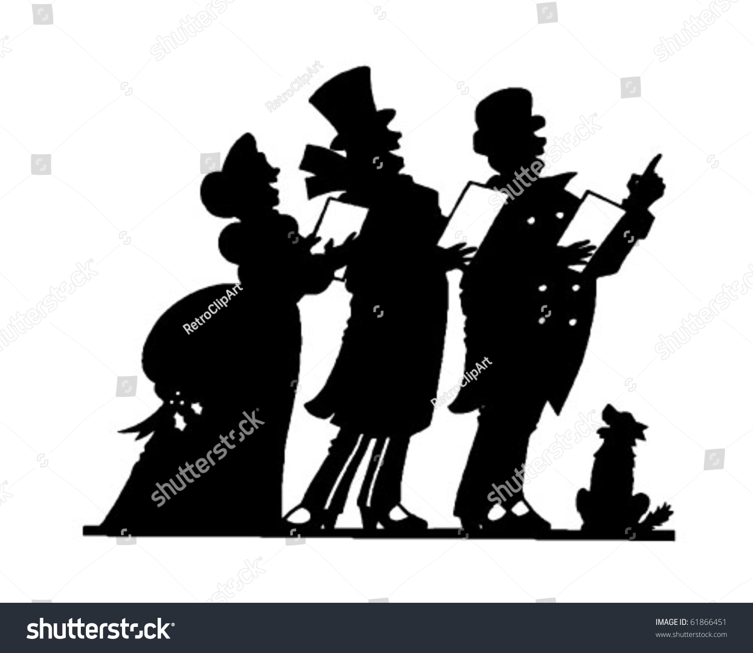 416 Christmas Carol Silhouette Images, Stock Photos & Vectors ...