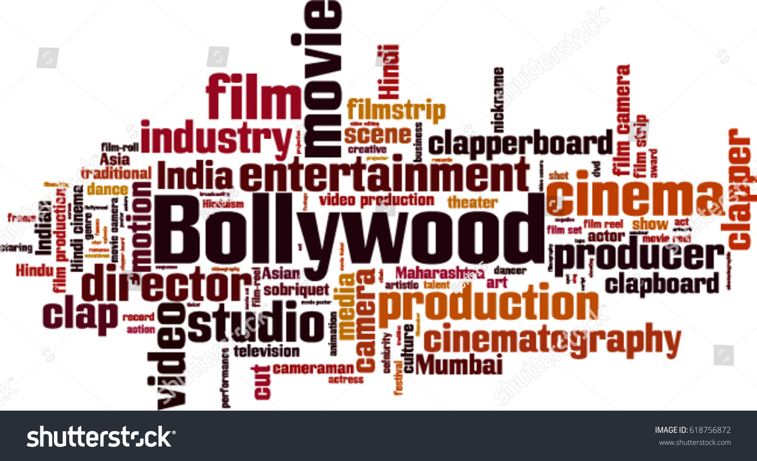 Bollywood Word Cloud Concept Vector Illustration Stock Vector (Royalty ...