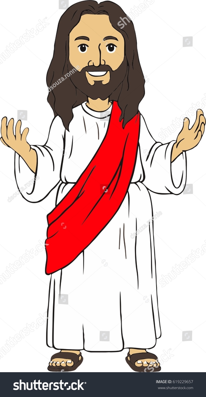 Jesus Preaching Stock Vector (Royalty Free) 619229657 | Shutterstock