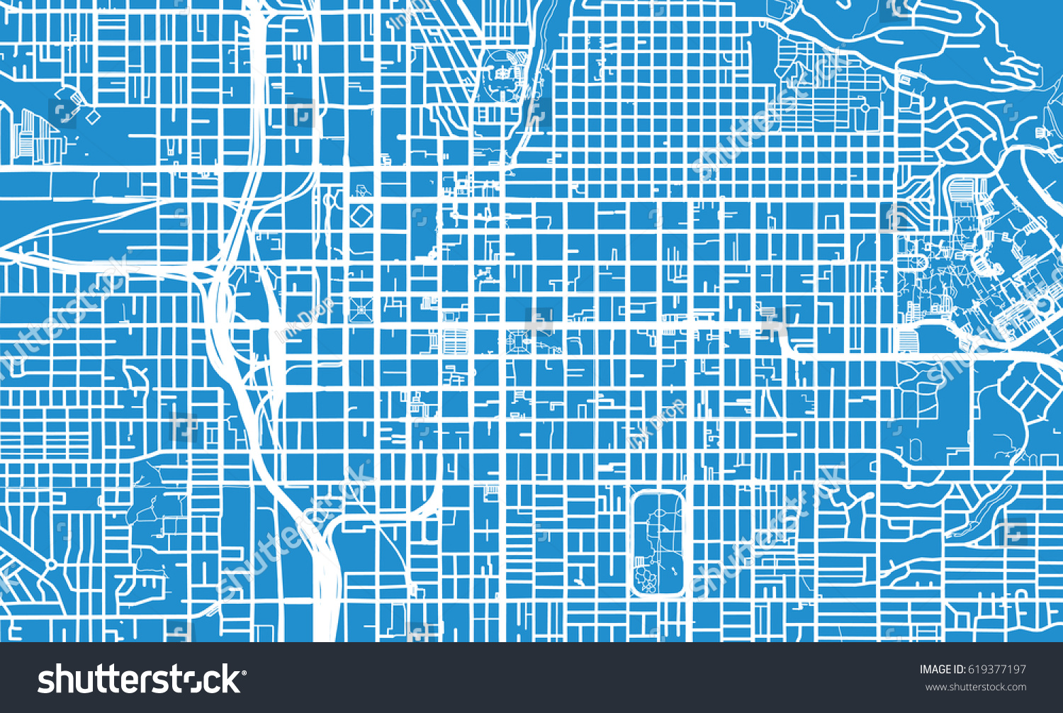 Urban City Map Salt Lake City Stock Illustration 619377197 Shutterstock