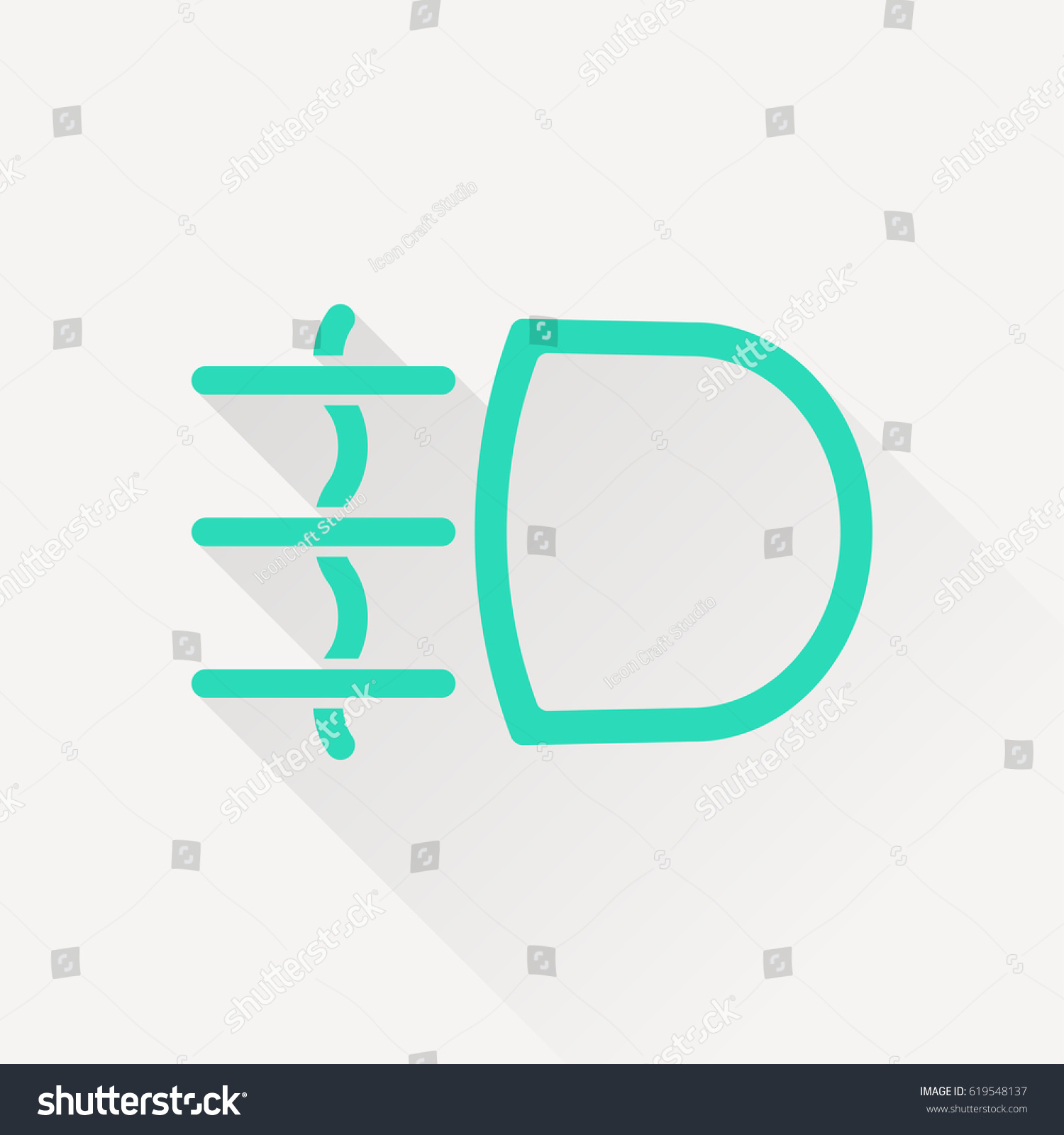 Fog Light Symbol Vector Hmi Dashboard Stock Vector (Royalty Free ...