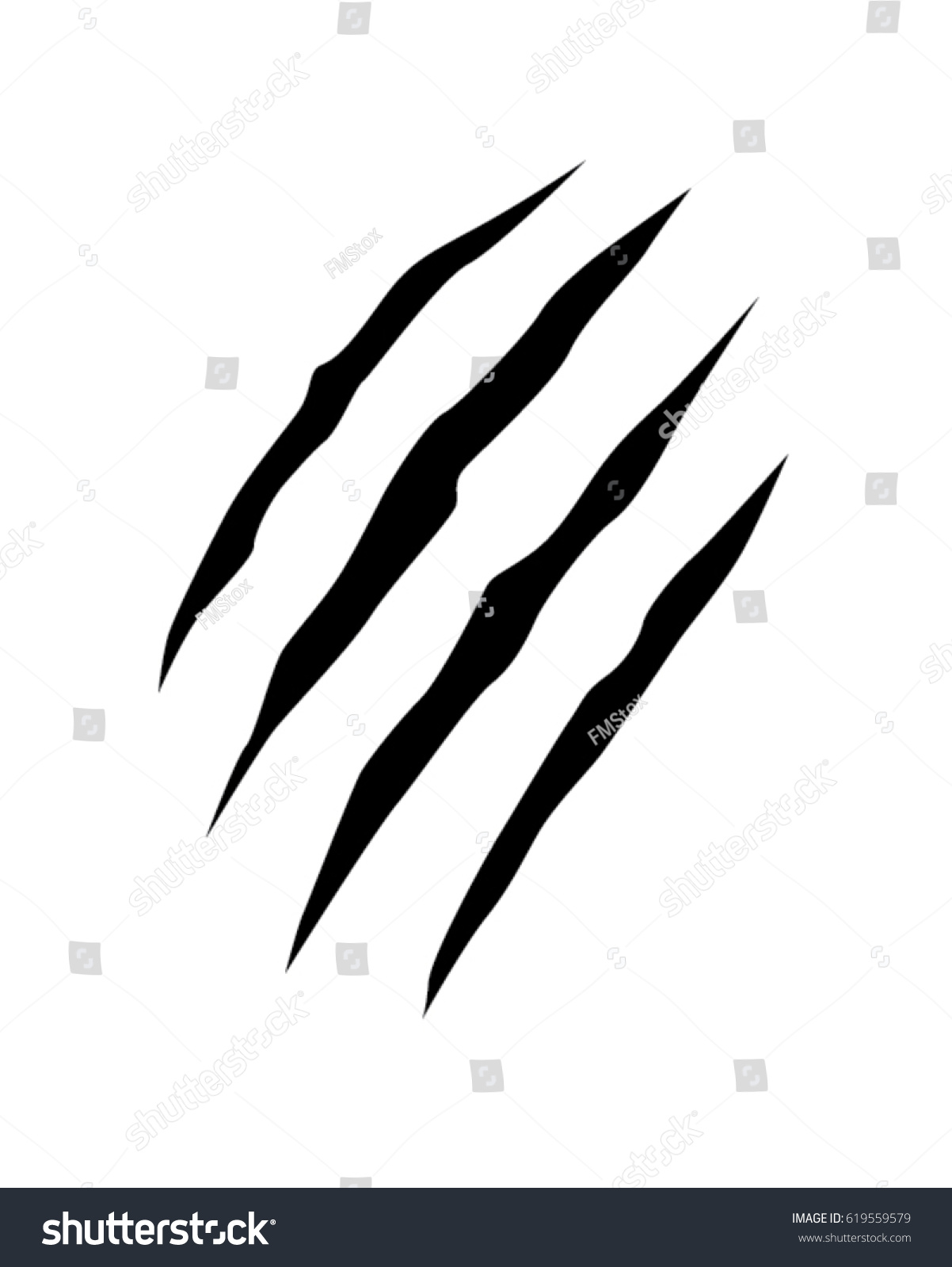 Vector Bear Claw Mark Stock Vector (Royalty Free) 619559579 | Shutterstock