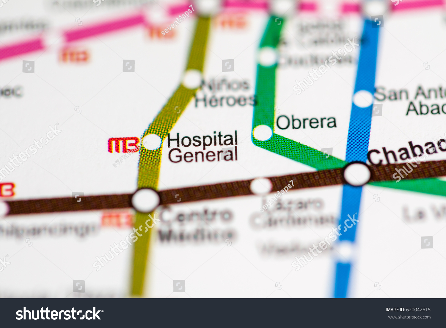 Hospital General Station Mexico City Metro Stock Photo 620042615 ...