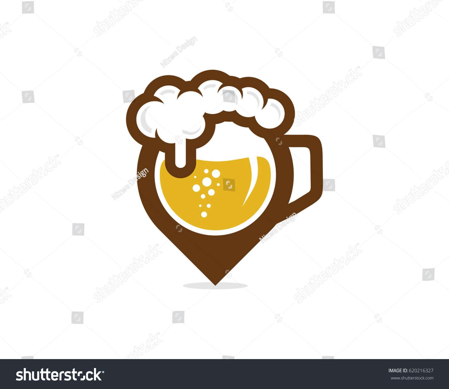 Beer Point Icon Logo Design Element Stock Vector (Royalty Free ...