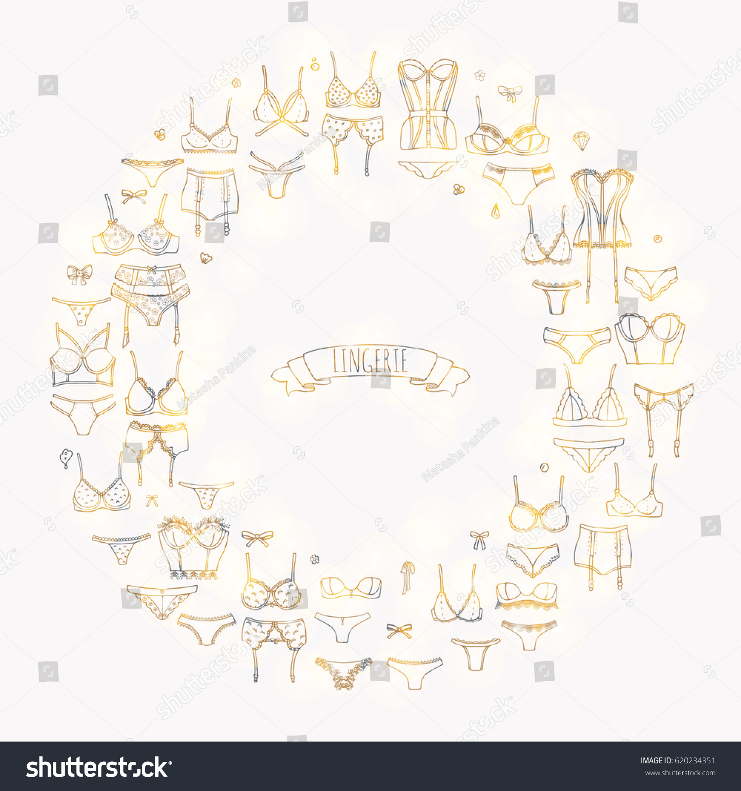 Hand Drawn Doodle Lingerie Icon Set Stock Vector Royalty Free 620234351 Shutterstock 