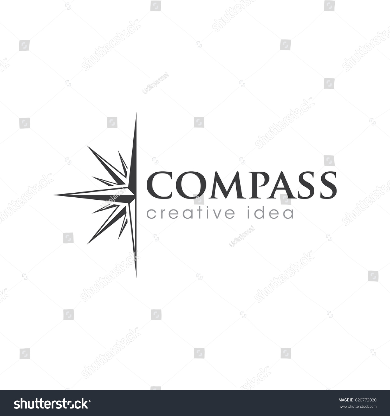 Creative Compass Concept Logo Design Template Stock Vector (Royalty ...