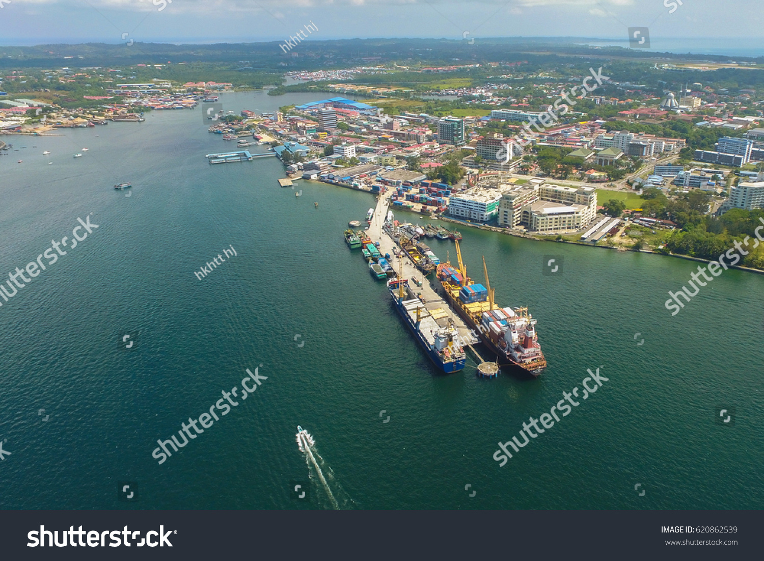 Aerial View Labuan Pearl Borneomalaysialabuan International Stock Photo ...