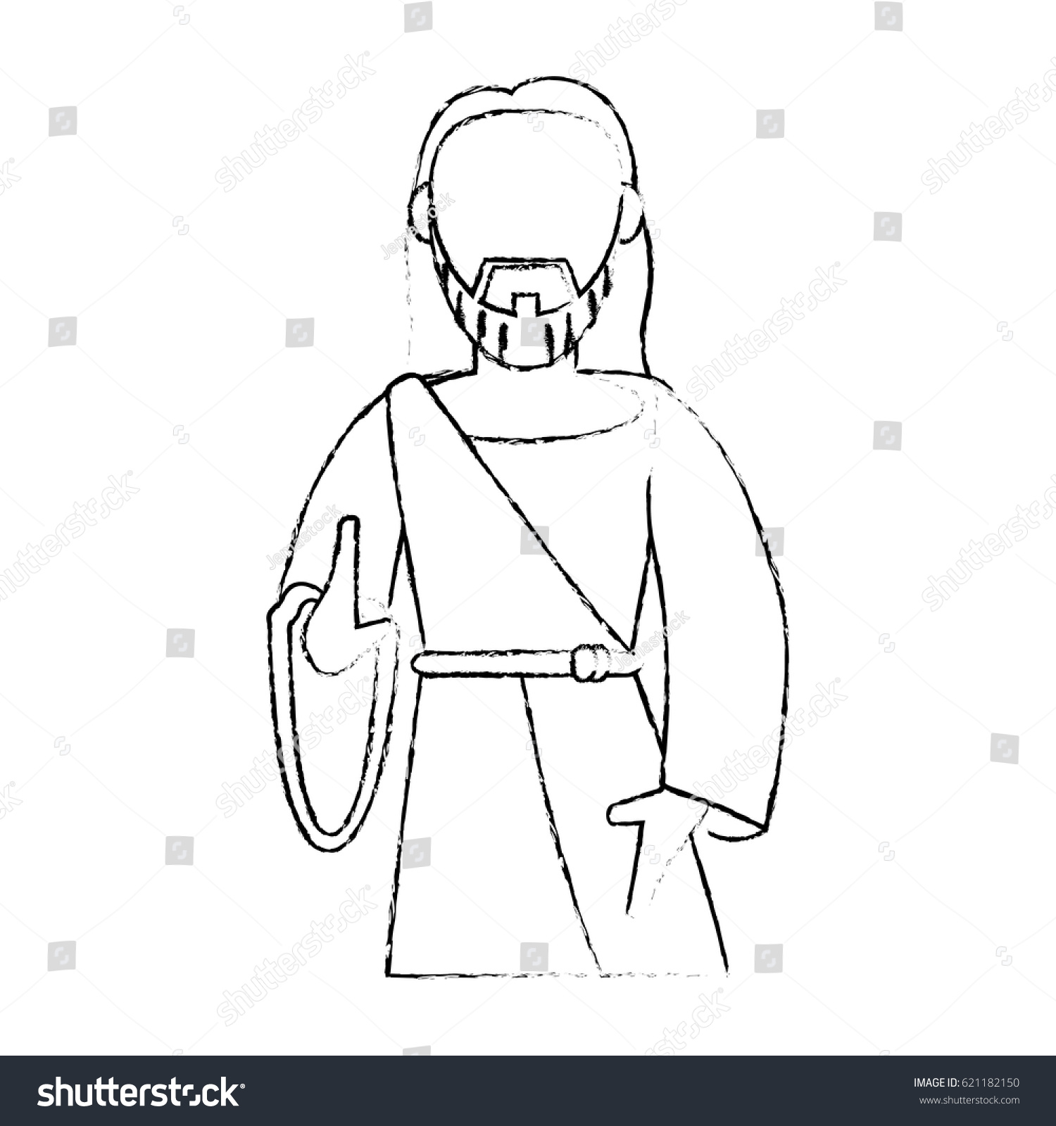 Jesus Christ Devotion Sacrifice Sketch Stock Vector (Royalty Free ...