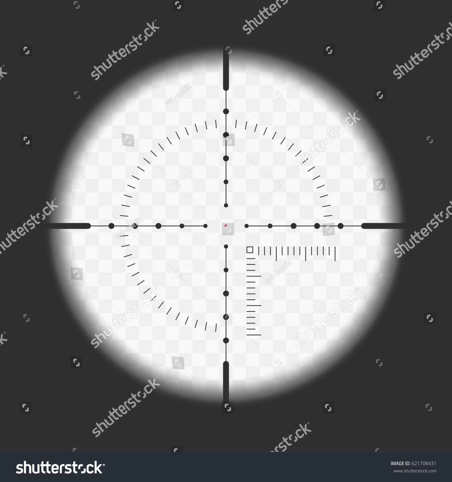 Realistic Sniper Sight Measurement Marks Sniper Stock Vector (Royalty ...