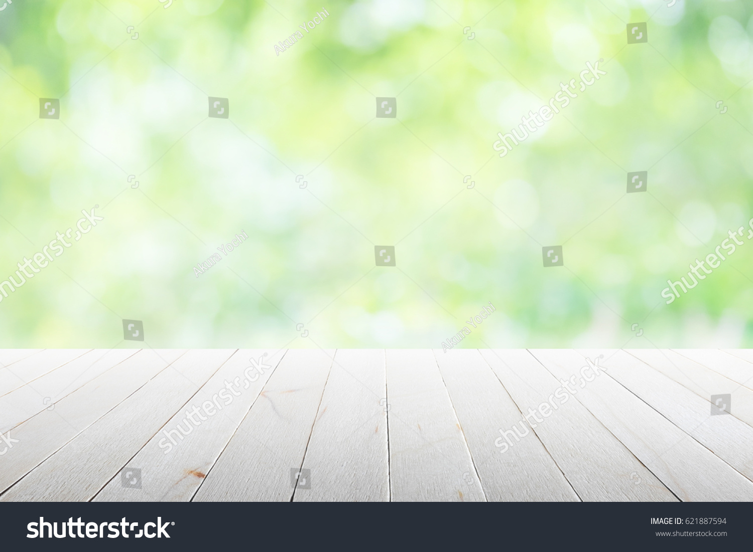 Empty Wooden Table Party Garden Background Stock Photo 621887594 ...