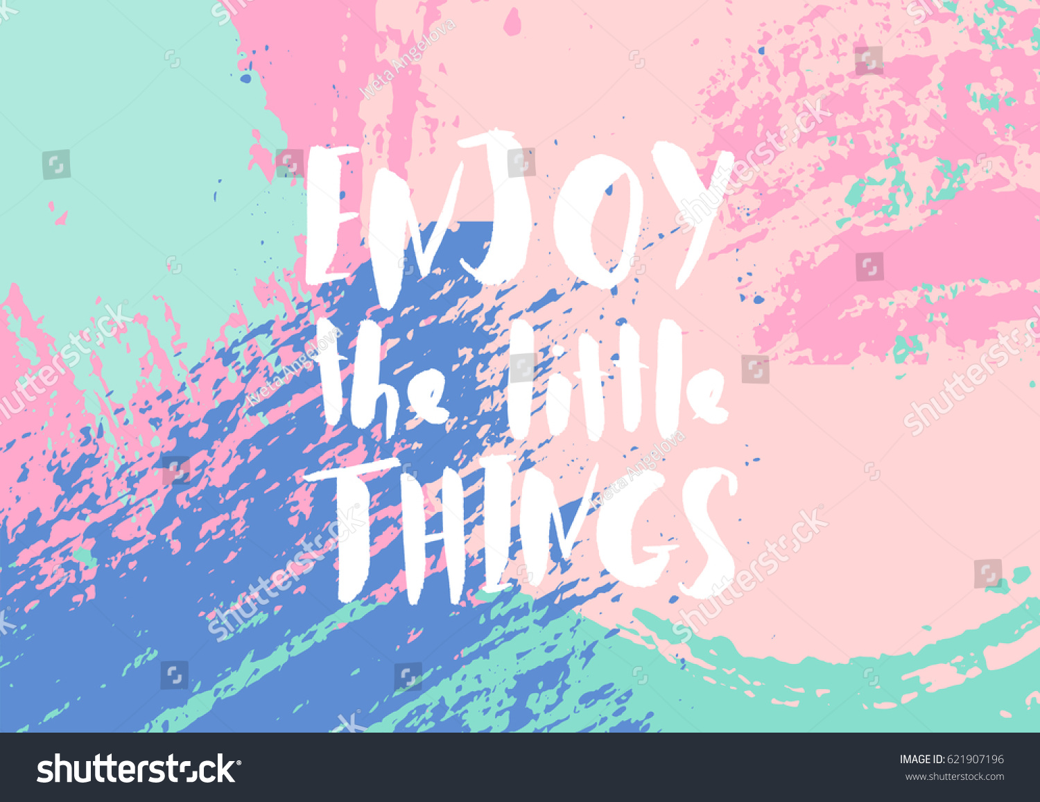 enjoy-little-things-inspirational-quote-poster-stock-vector-royalty