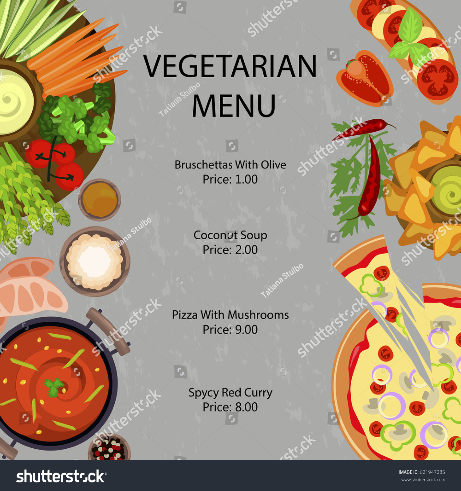 Vegetarian Restaurant Menu Template Different Dishes Stock Vector vegetarian-restaurant-menu-template-different-dishes-stock-vector