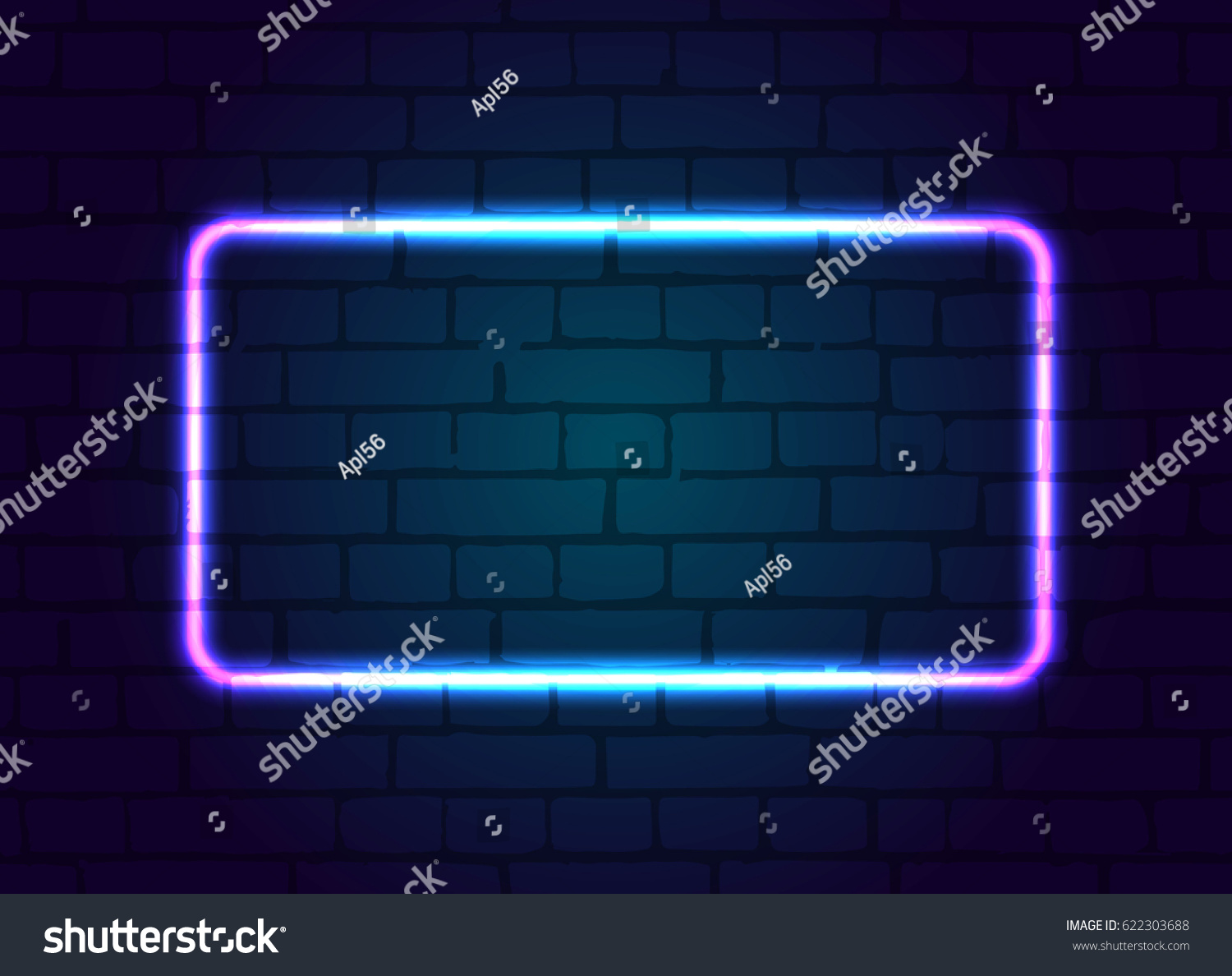 Neon Sign Frame Blank Stock Vector (Royalty Free) 622303688 | Shutterstock