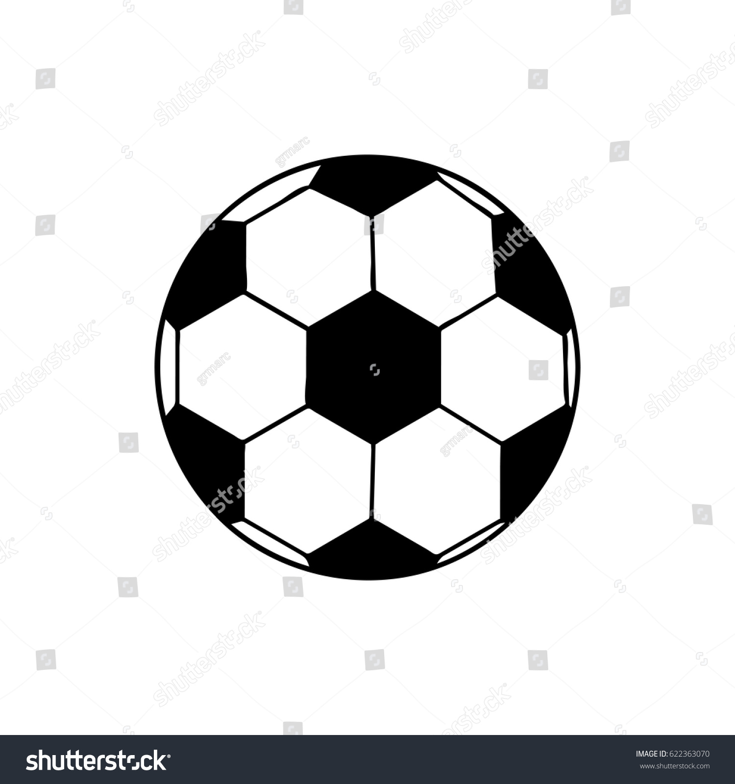 Black Silhouette Soccer Ball Element Sport Stock Vector (Royalty Free ...