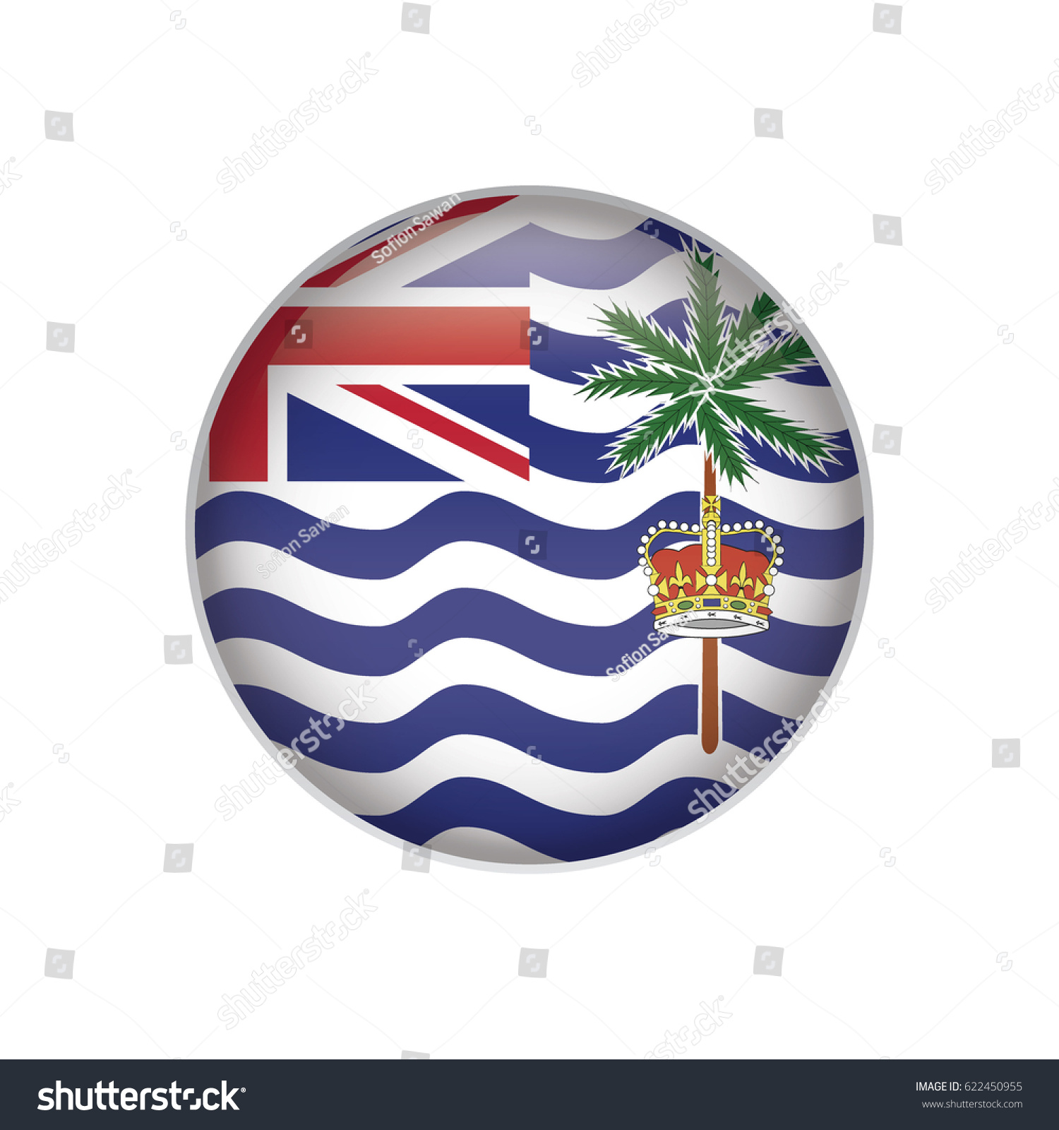 British Indian Flag Button Stock Vector (Royalty Free) 622450955 ...