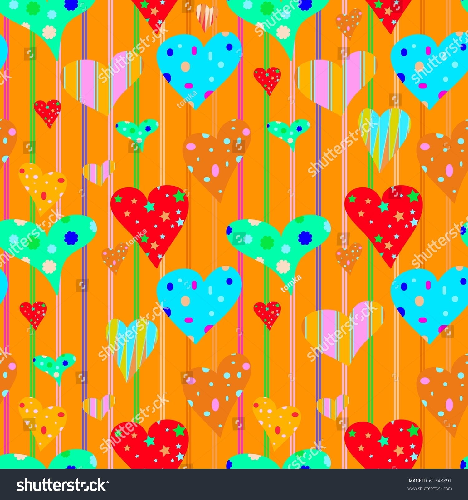 Cartoon Valentine Background Hearts Stock Vector Royalty Free 62248891 Shutterstock 