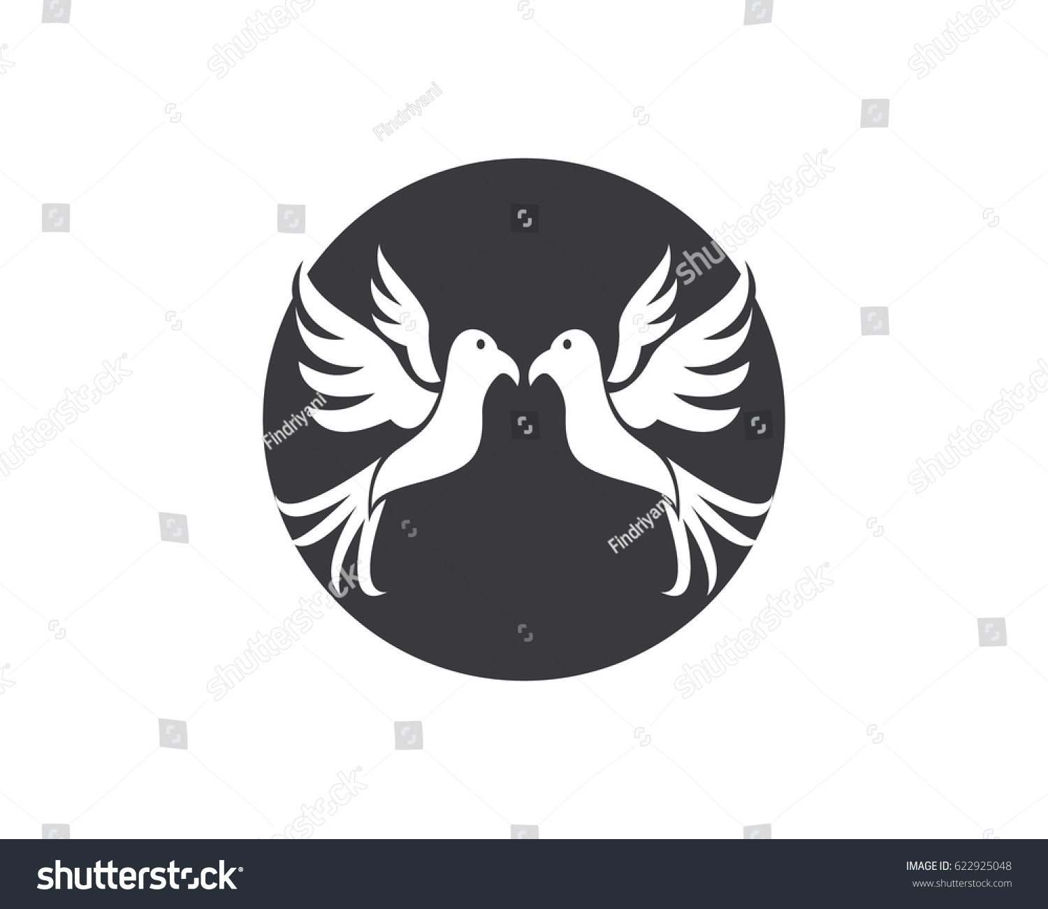 Two Birds Logo Stock Vector (Royalty Free) 622925048 | Shutterstock