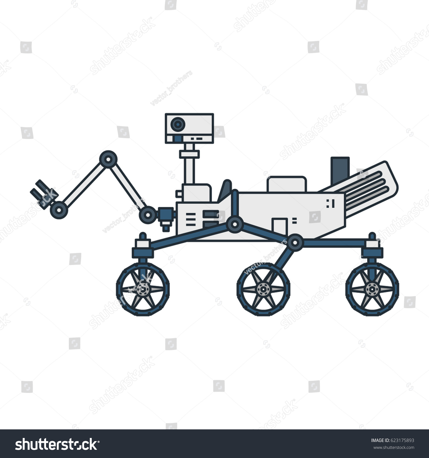 mars rover illustration