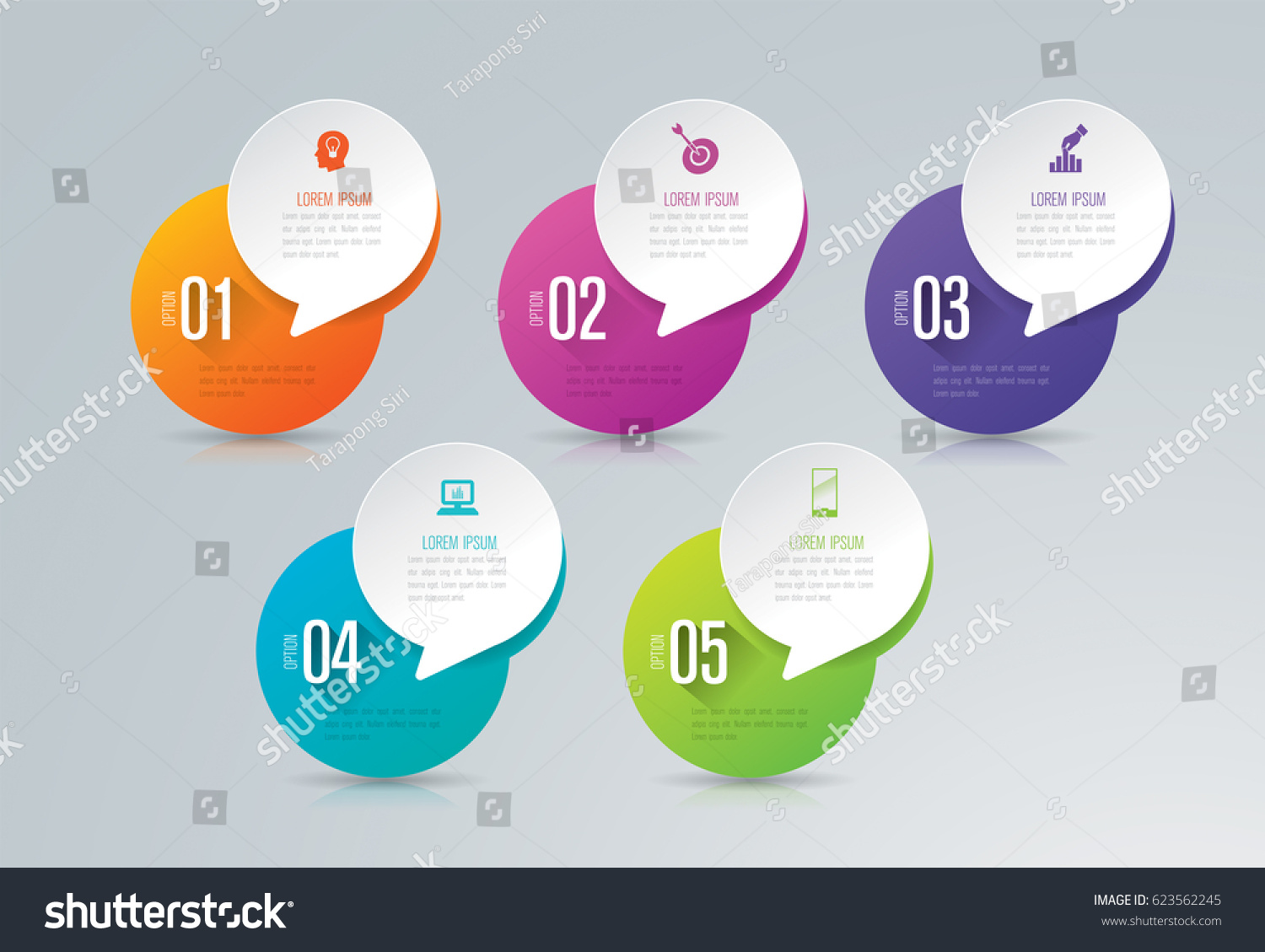 Infographics Design Vector Marketing Icons Can Stock Vector (Royalty ...