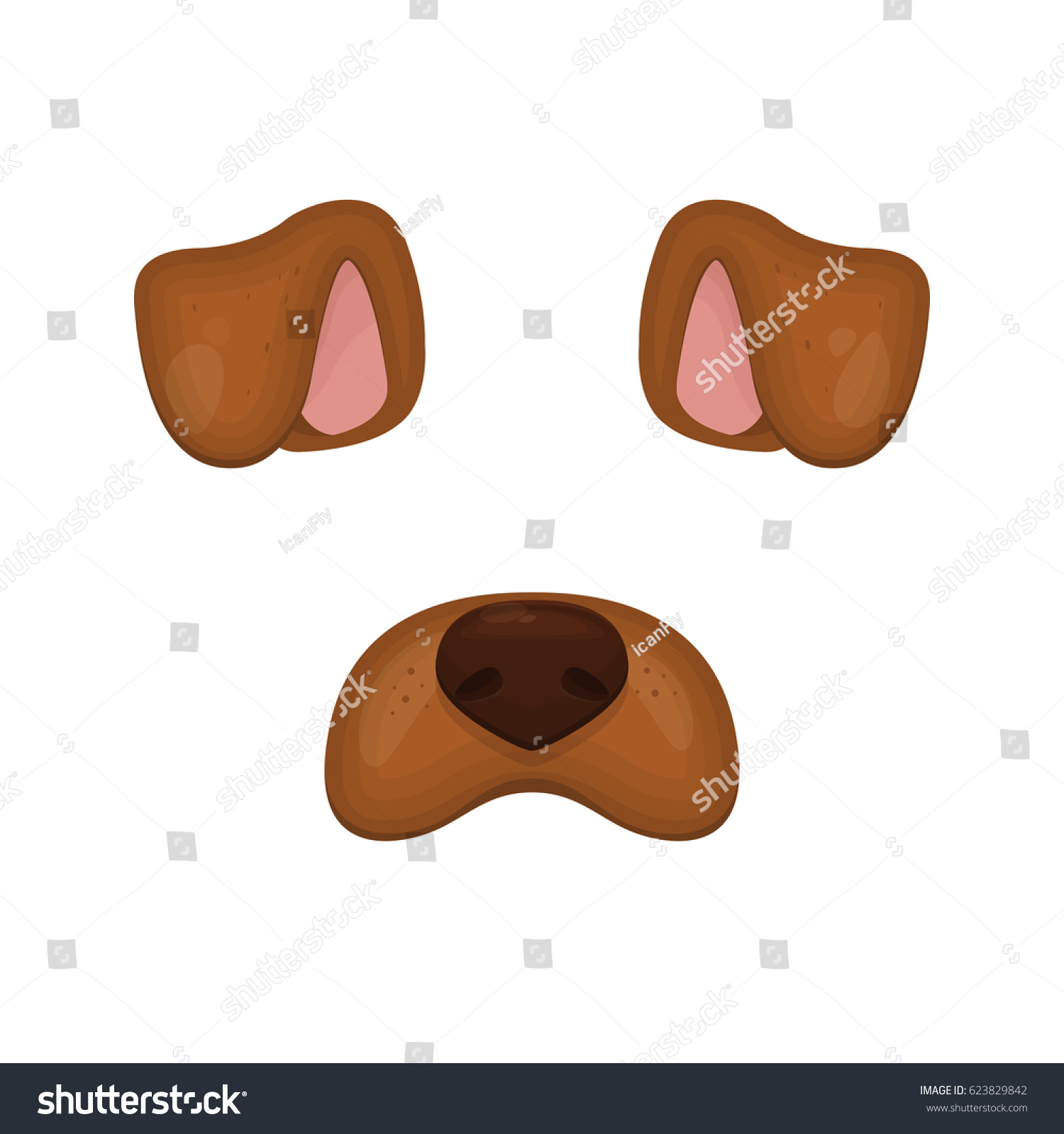 Уши собаки маска