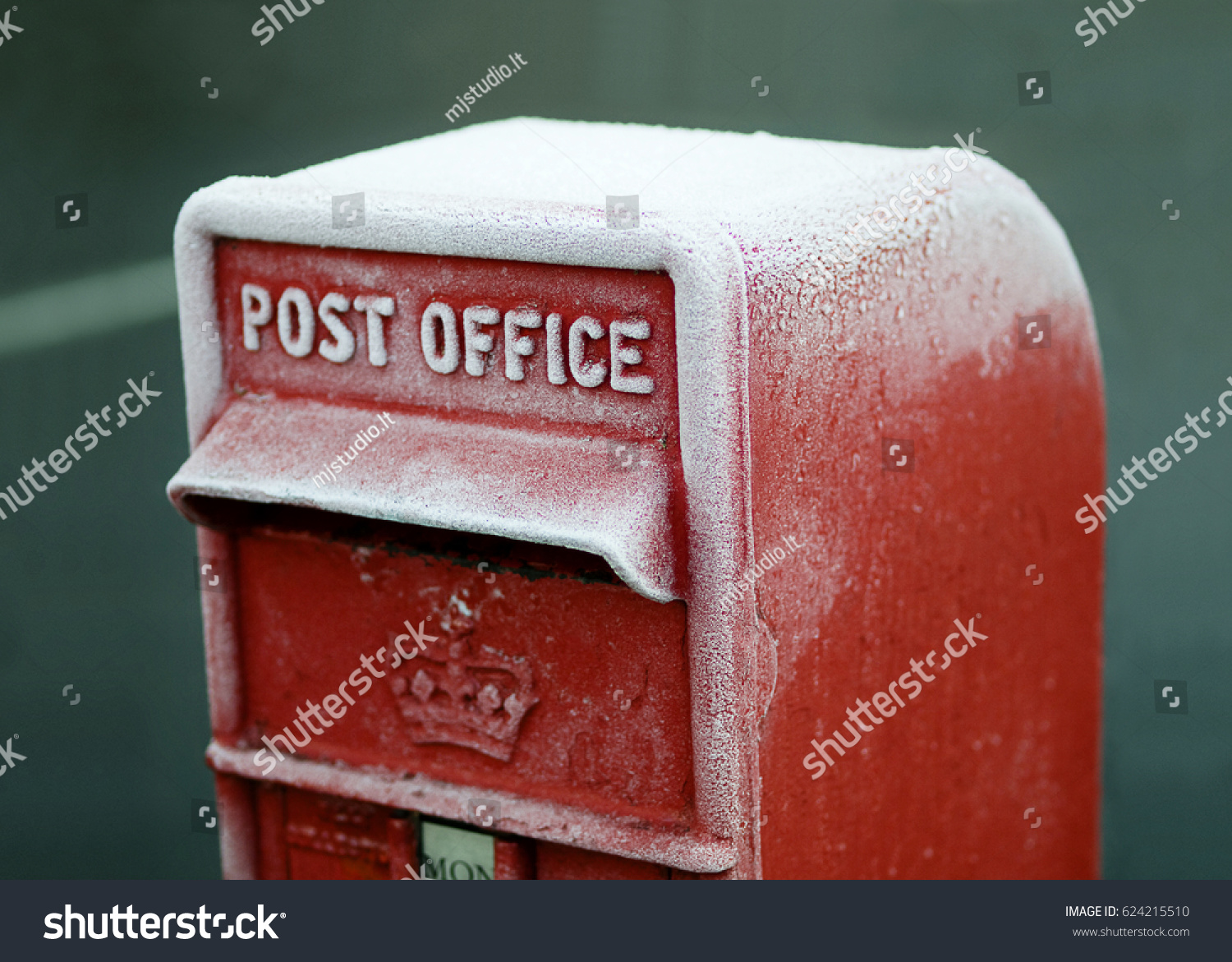 Frozen British Traditional Post Office Mailbox Stock Photo 624215510 Shutterstock