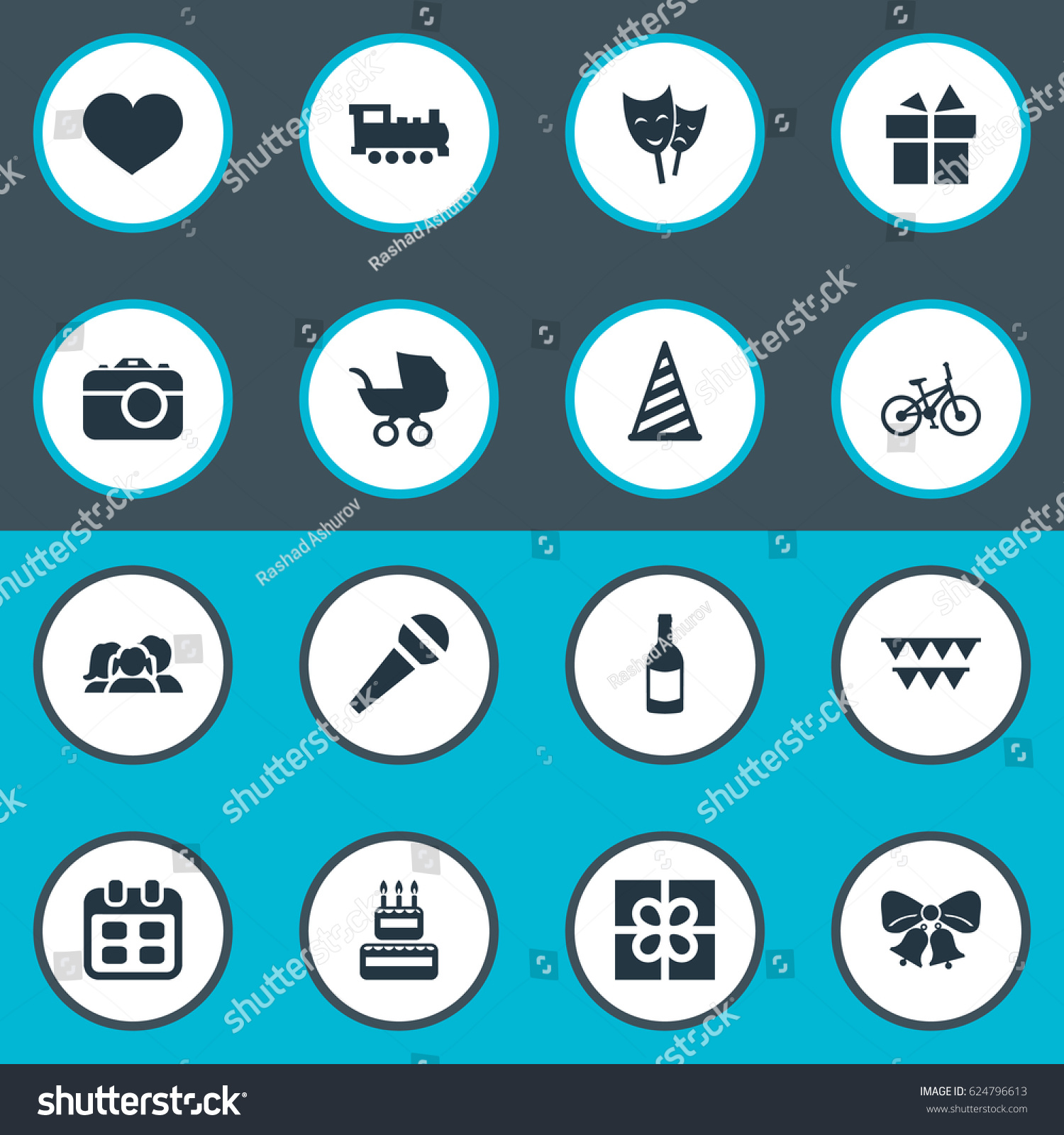 vector-illustration-set-simple-celebration-icons-stock-vector-royalty