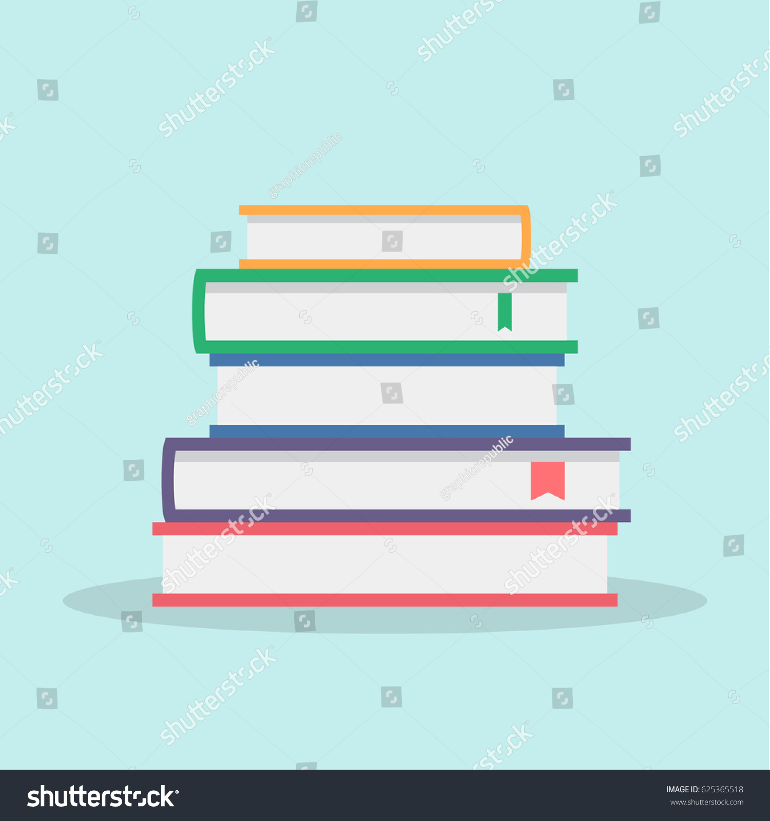 Stack Books Stock Vector (Royalty Free) 625365518 | Shutterstock