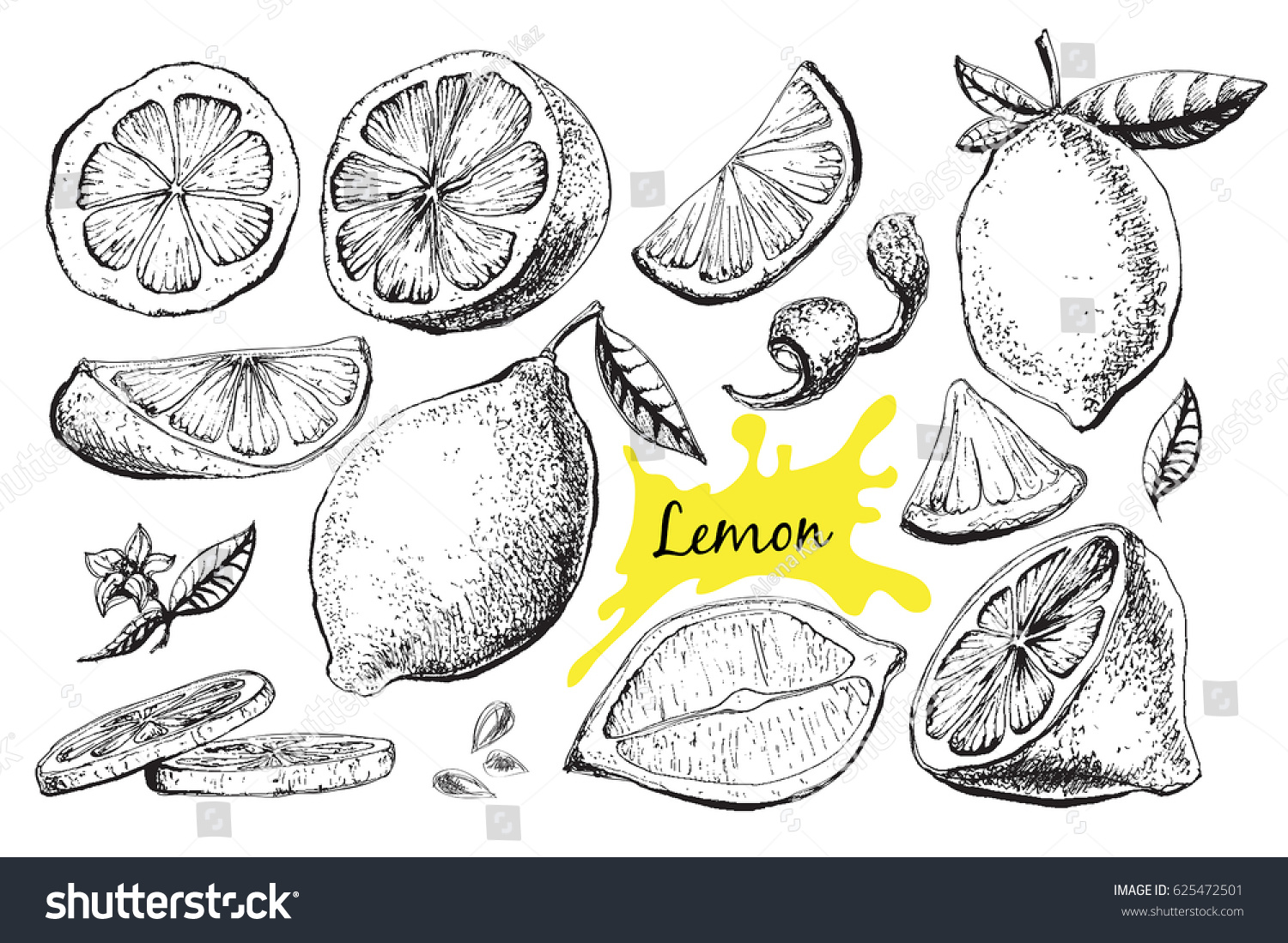 Лимон в графике