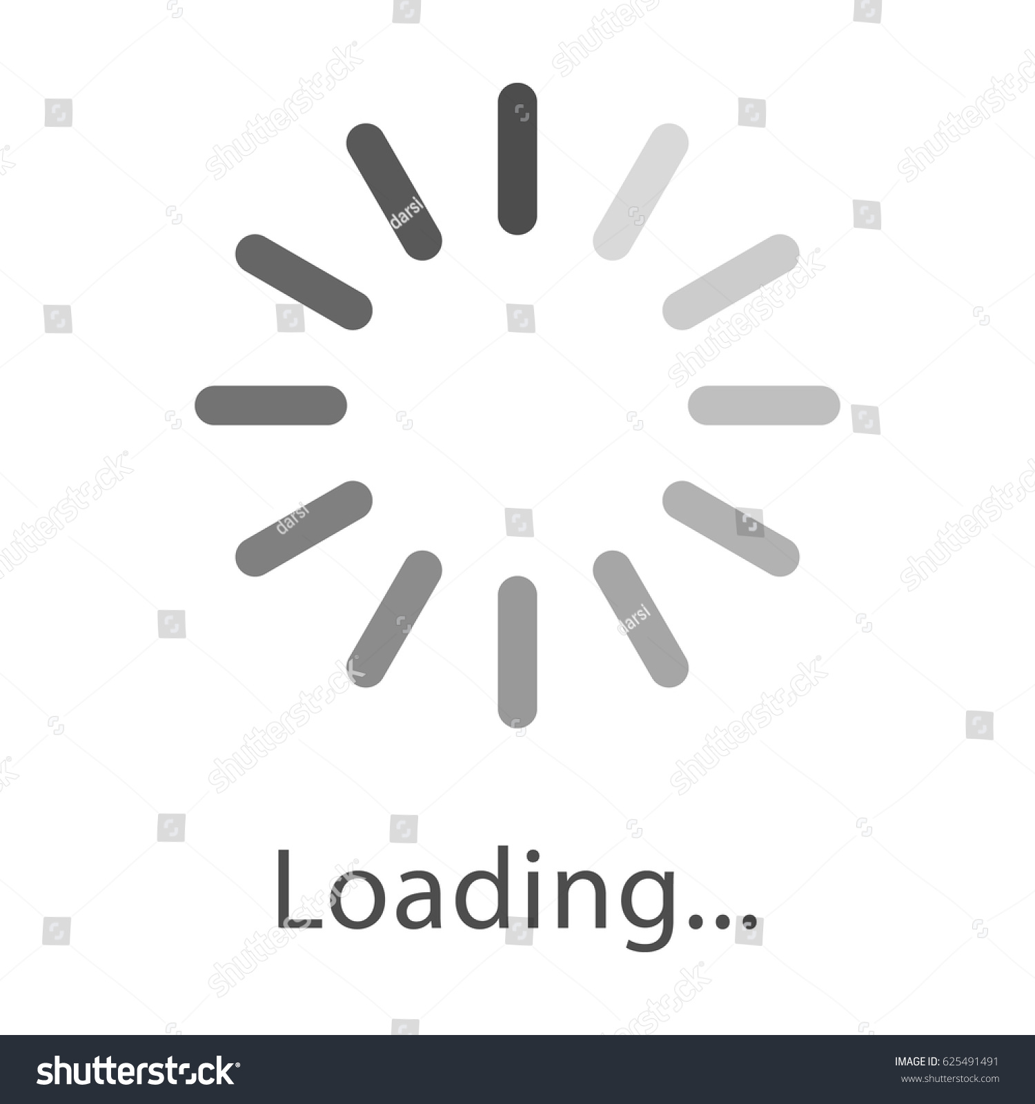 Circular Loading Sign Isolated On White Stock Vector (Royalty Free ...