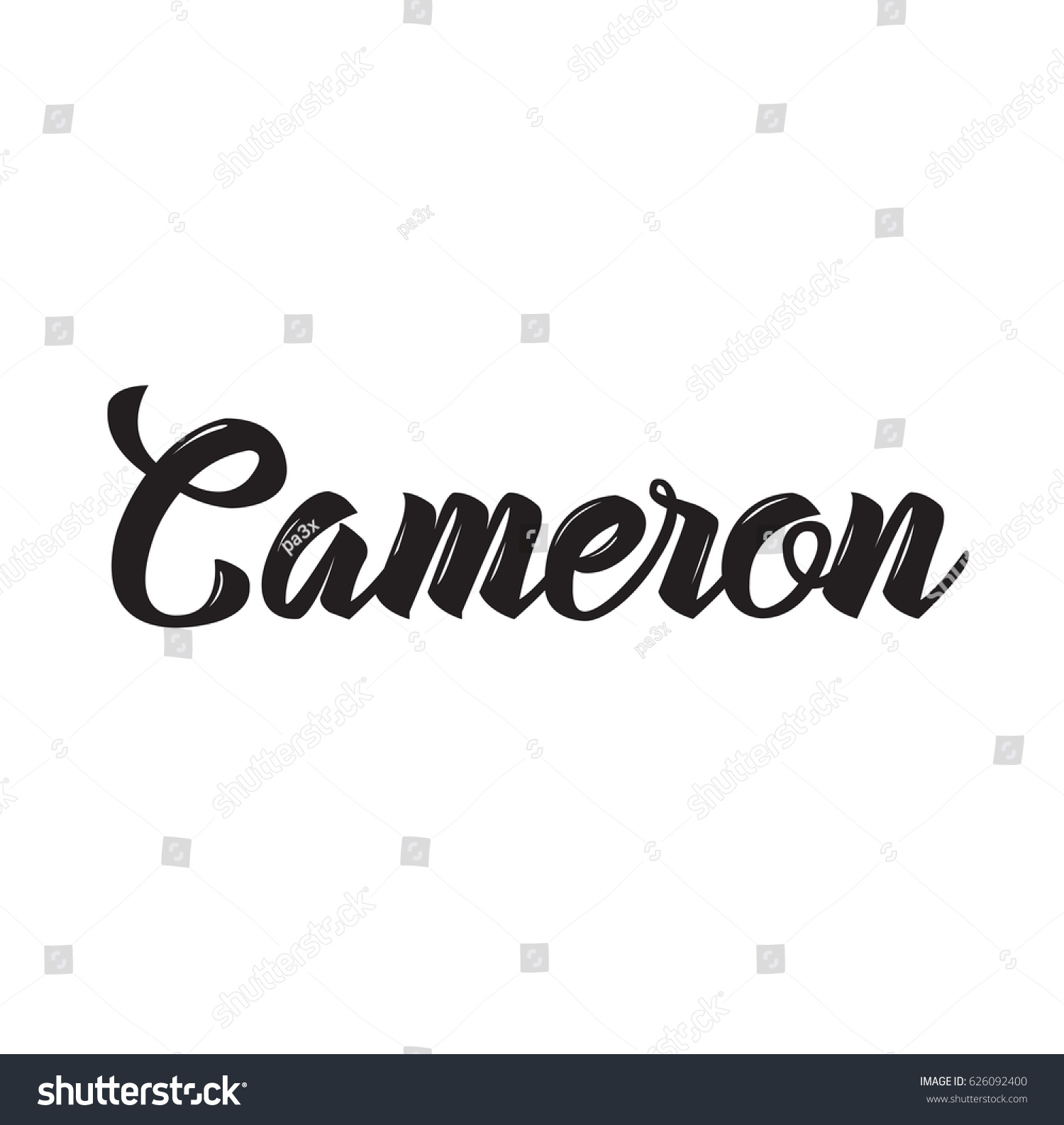 Cameron Text Design Vector Calligraphy Typography Stock Vector (Royalty ...